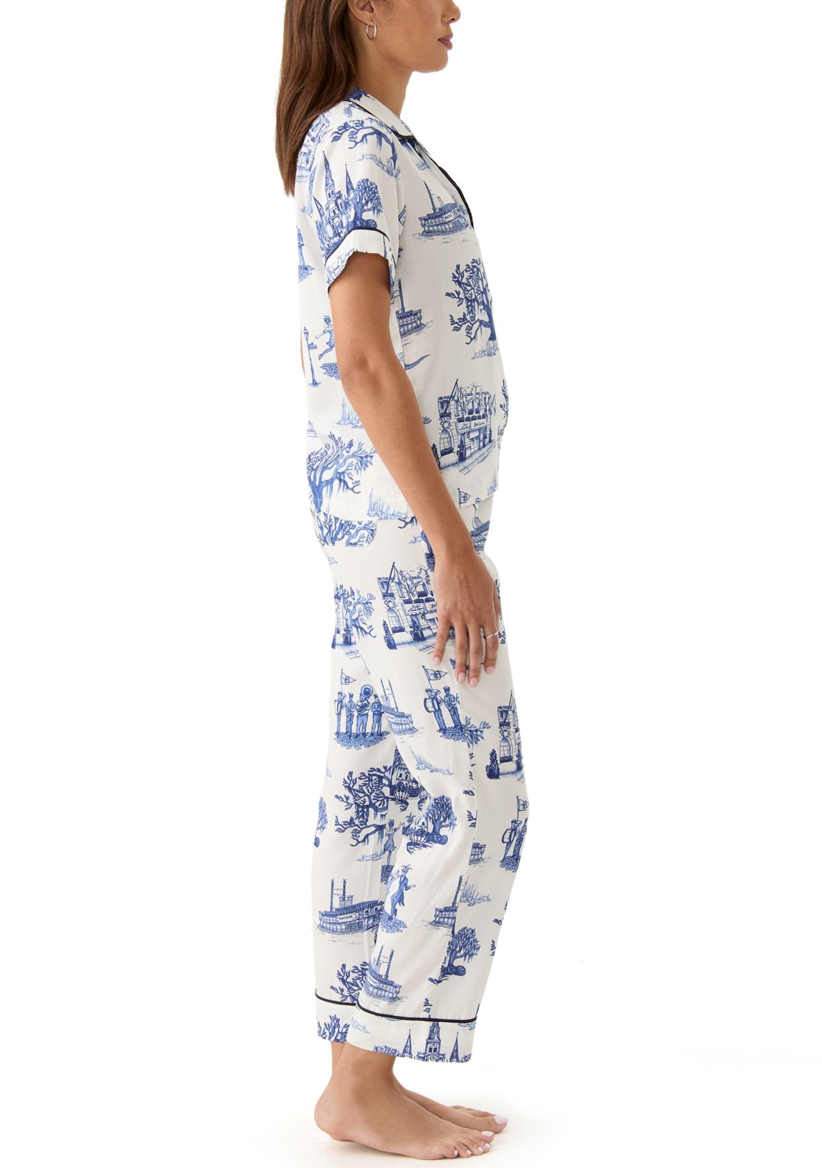 New Orleans Toile Printed Pajama Set