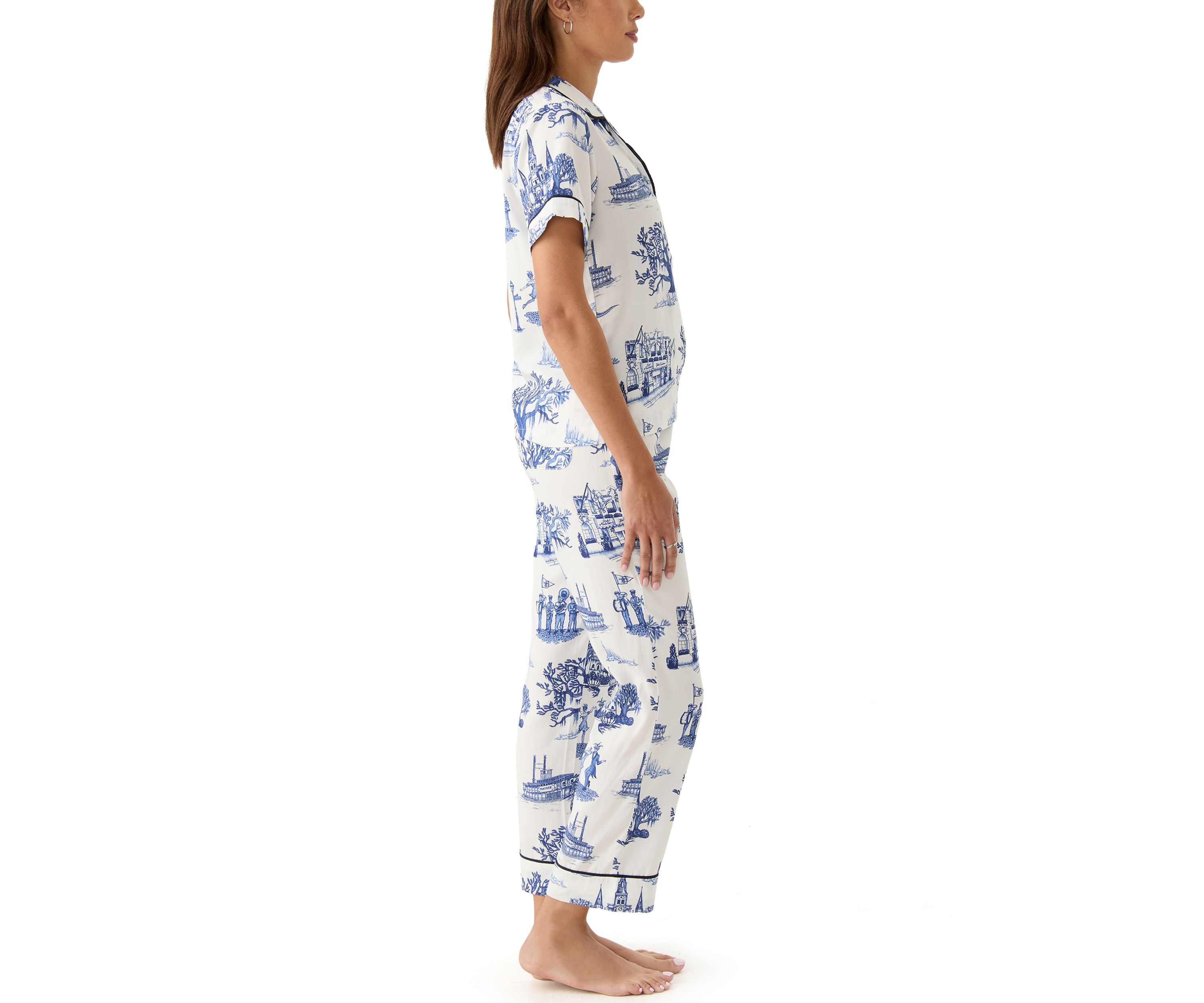 New Orleans Toile Printed Pajama Set