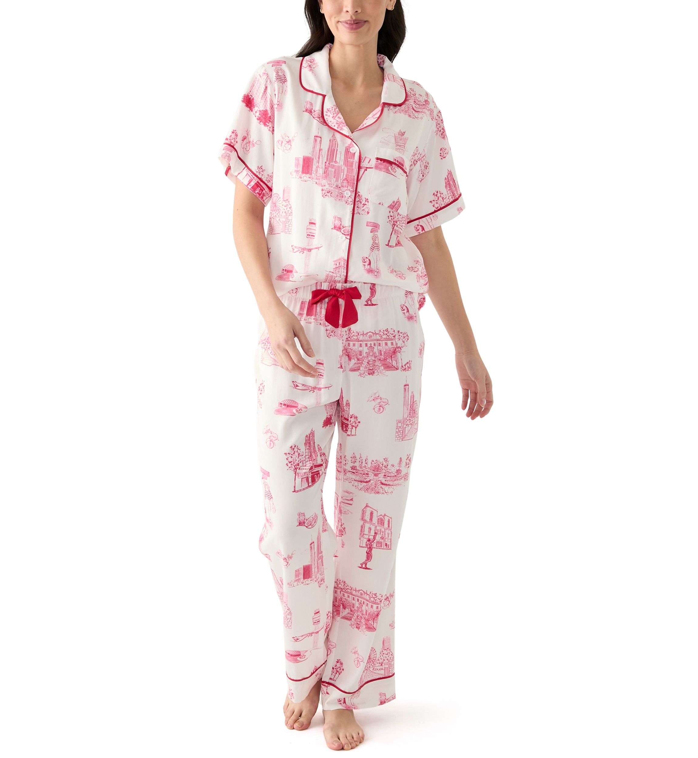 Womens 2 Piece Atlanta Toile Pajama Set