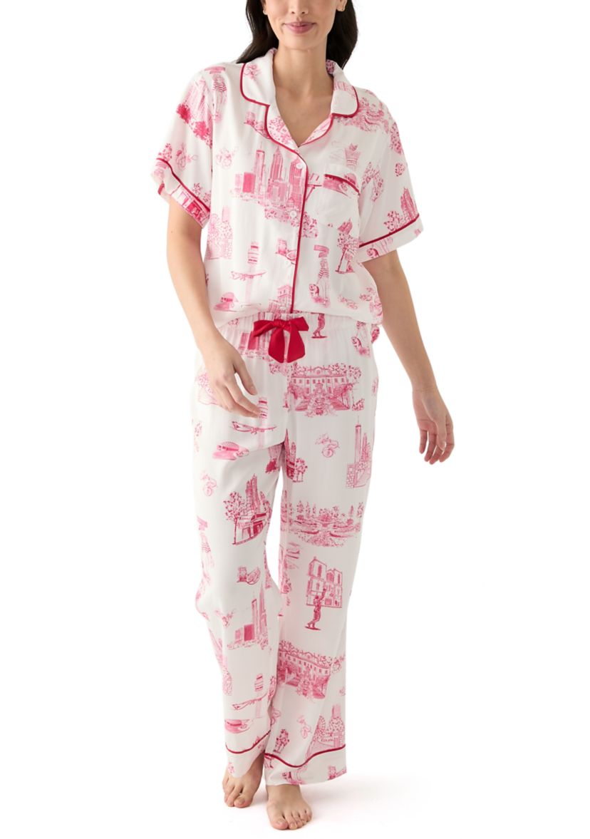 Womens 2 Piece Atlanta Toile Pajama Set