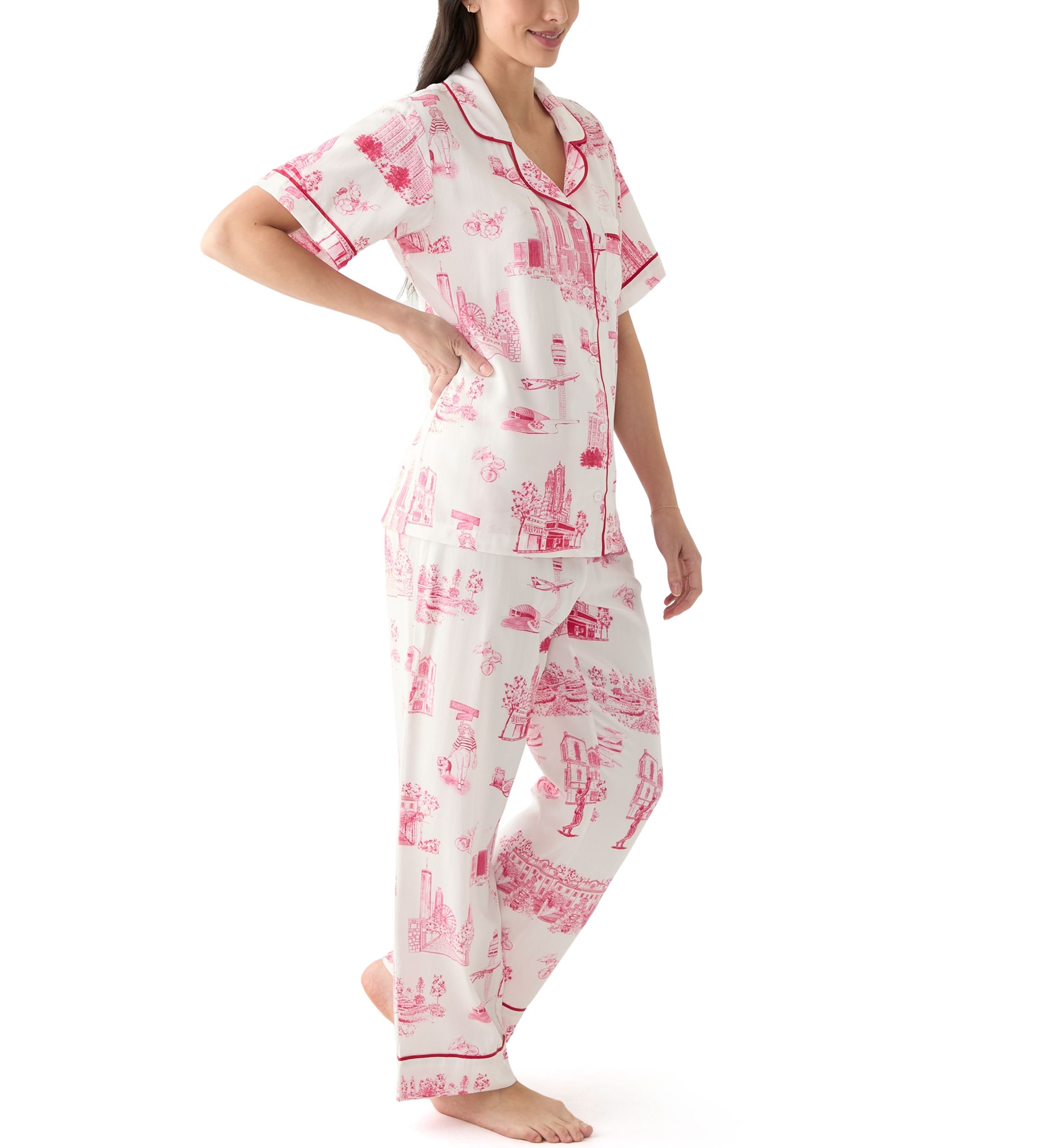 Womens 2 Piece Atlanta Toile Pajama Set