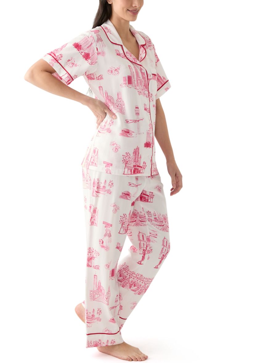 Womens 2 Piece Atlanta Toile Pajama Set