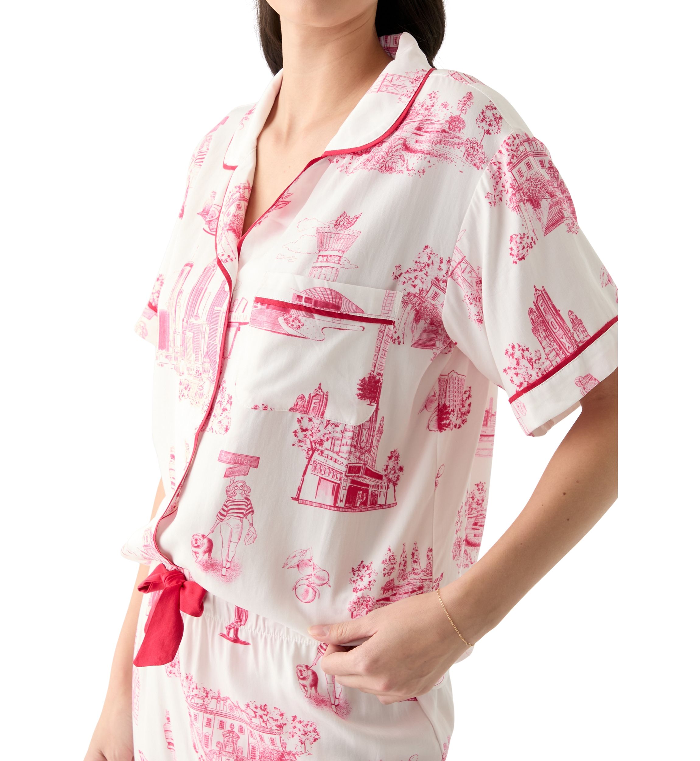 Womens 2 Piece Atlanta Toile Pajama Set