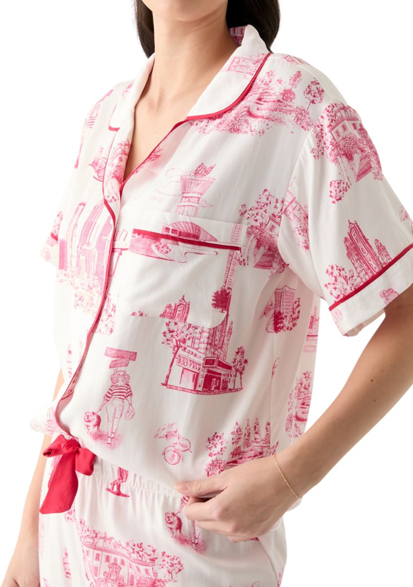 Womens 2 Piece Atlanta Toile Pajama Set