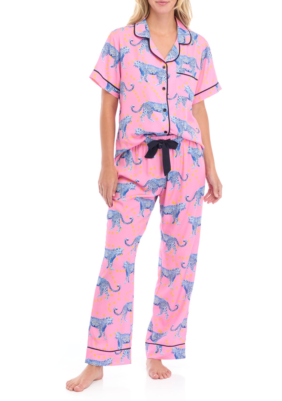 Cosmic Cheetah 2 Piece Pajama Set 