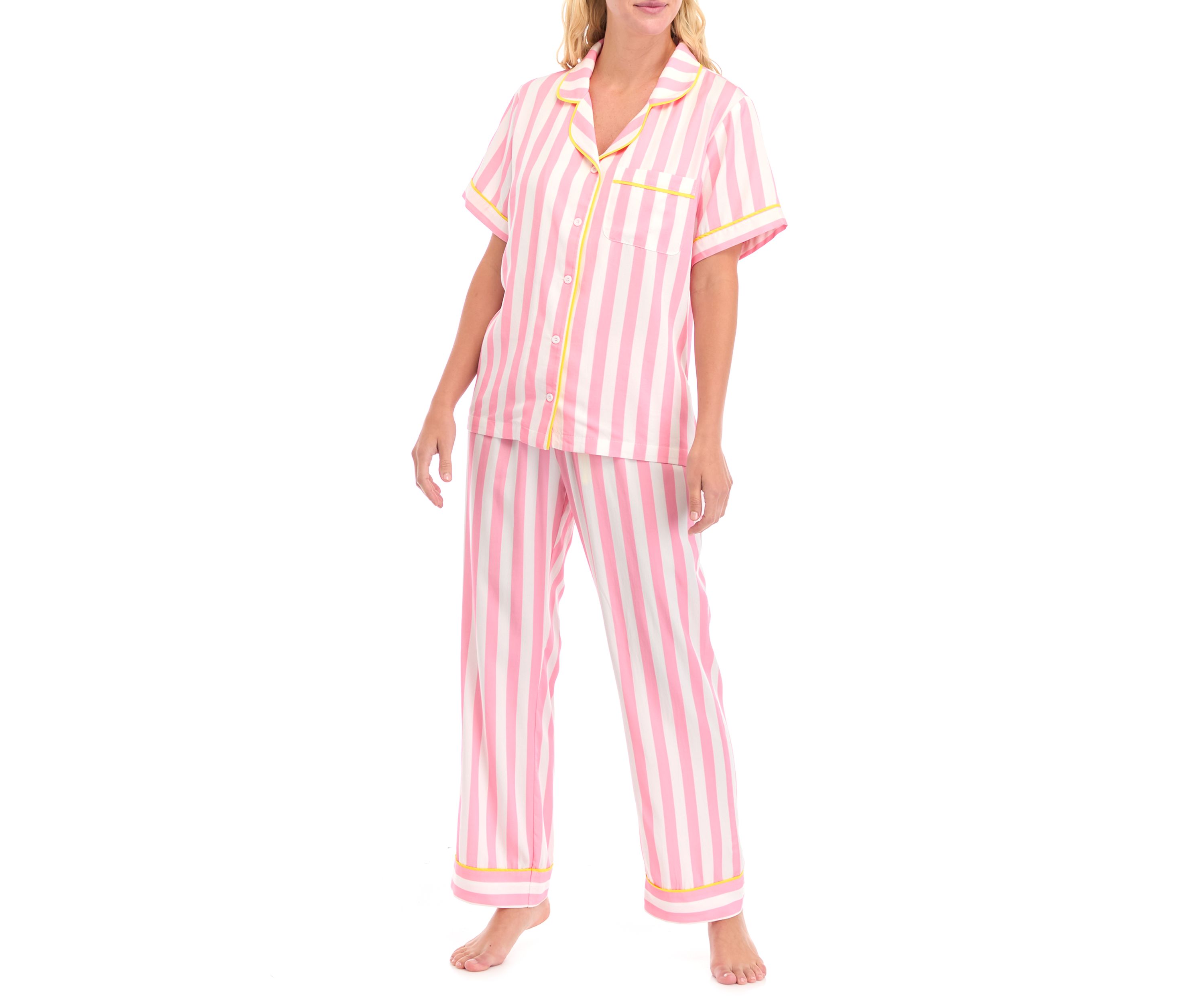 Retro Stripe 2 Piece Pajama Set 