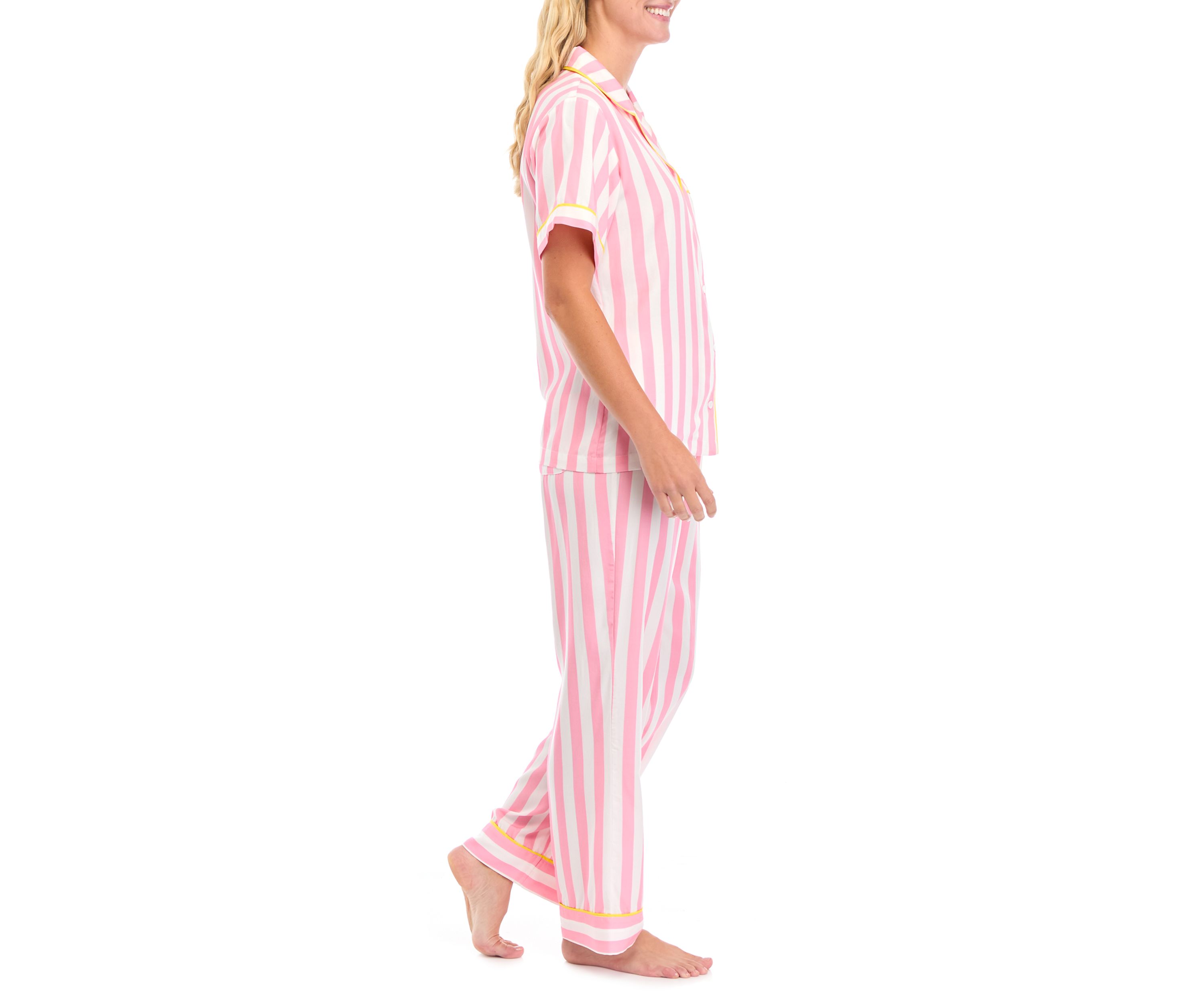 Retro Stripe 2 Piece Pajama Set 
