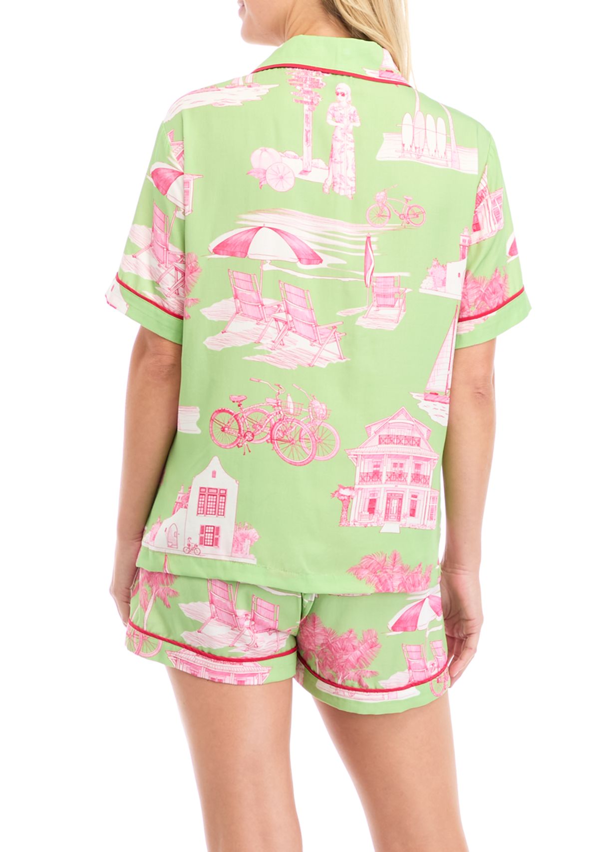 Florida Toile 2 Piece Pajama Set 