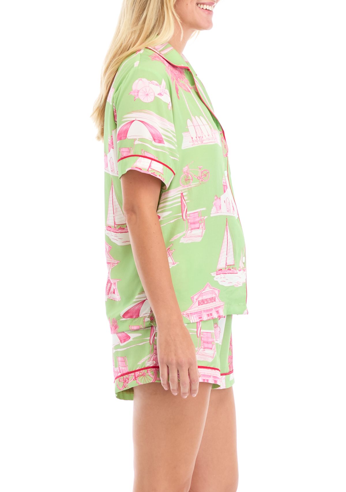 Florida Toile 2 Piece Pajama Set 