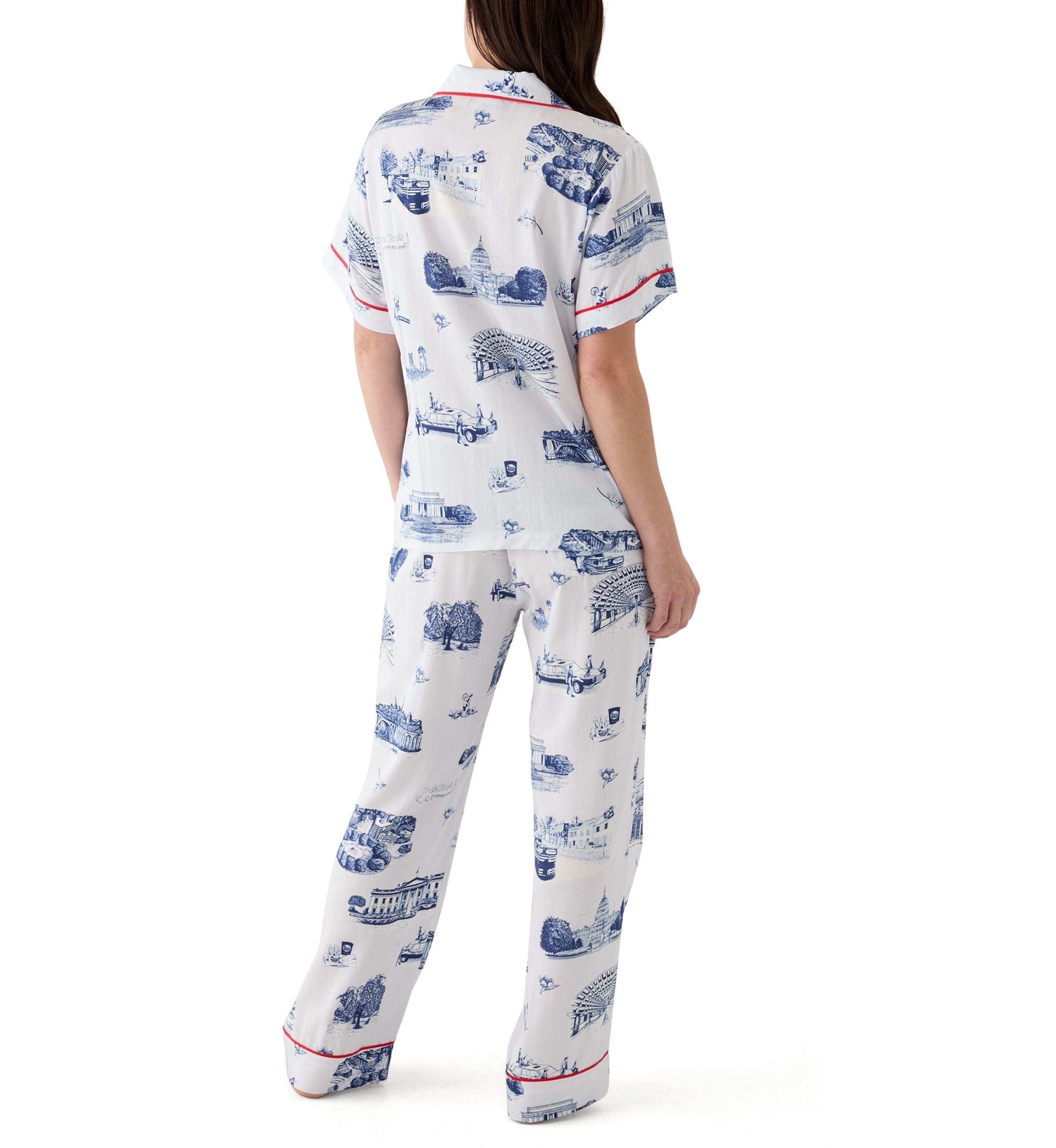 Womens Washington DC Toile Pajama Set
