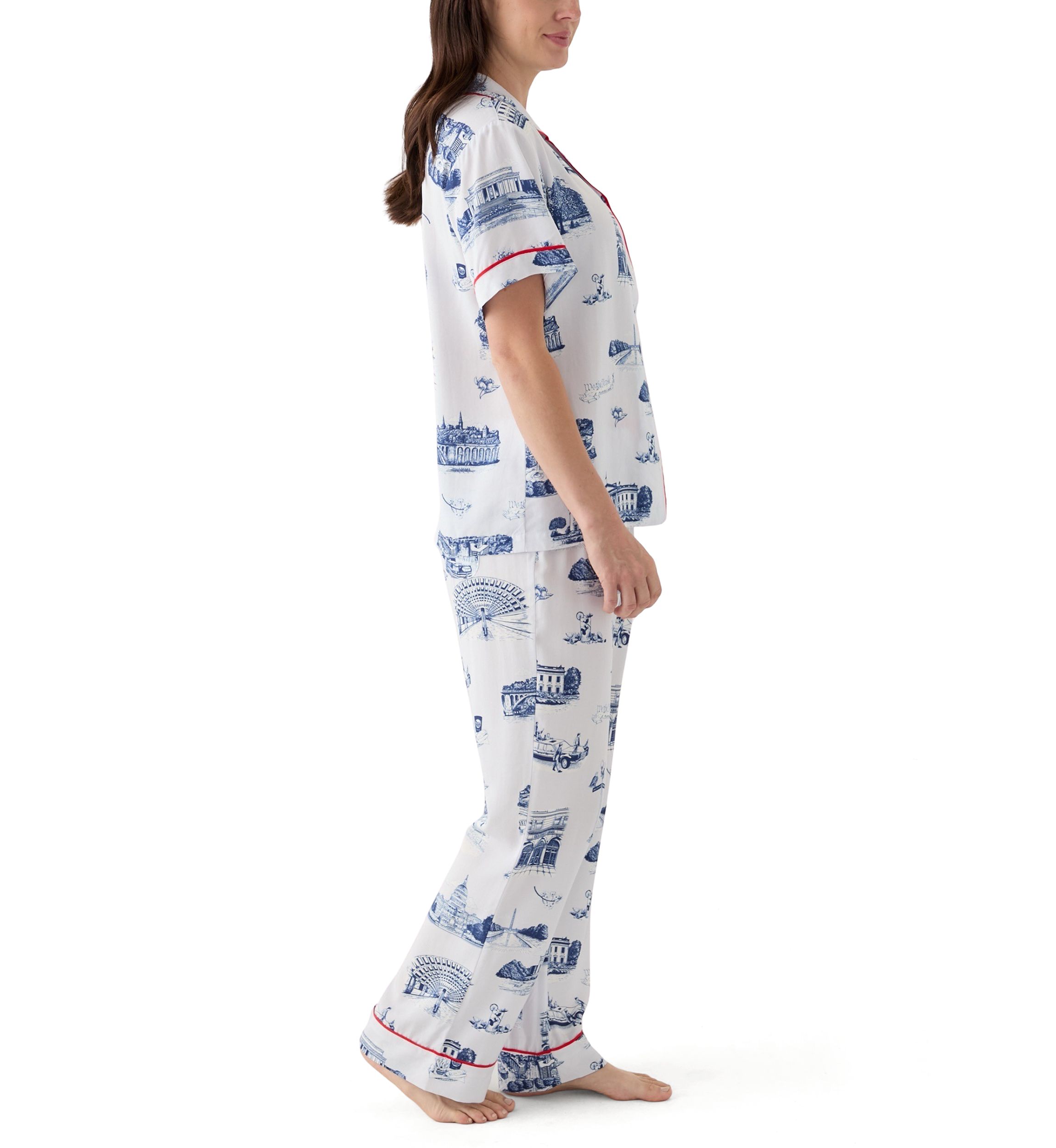 Womens Washington DC Toile Pajama Set
