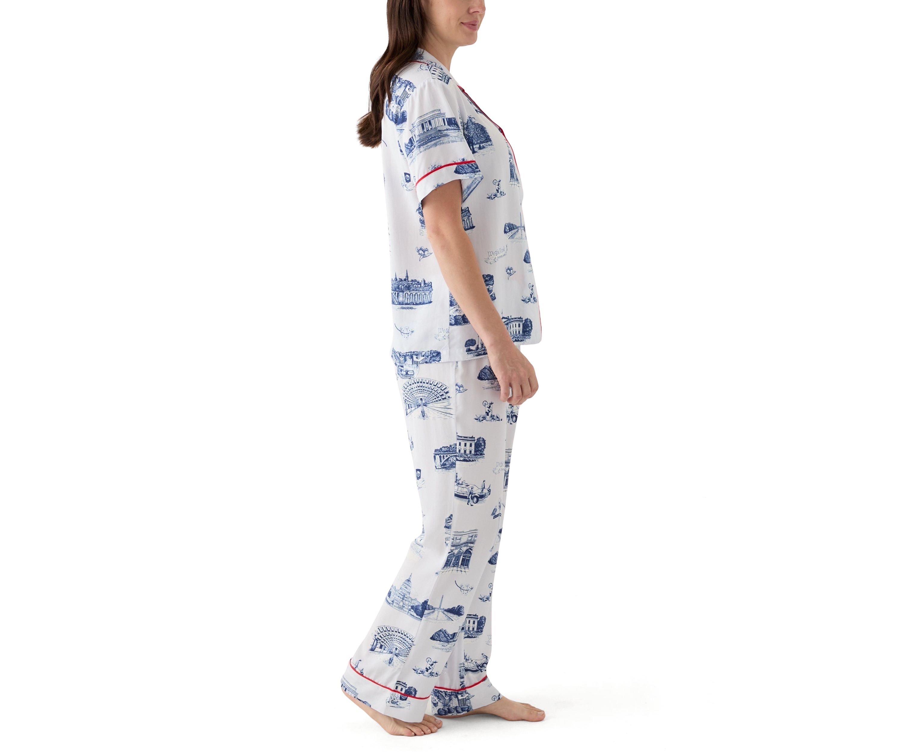 Womens Washington DC Toile Pajama Set