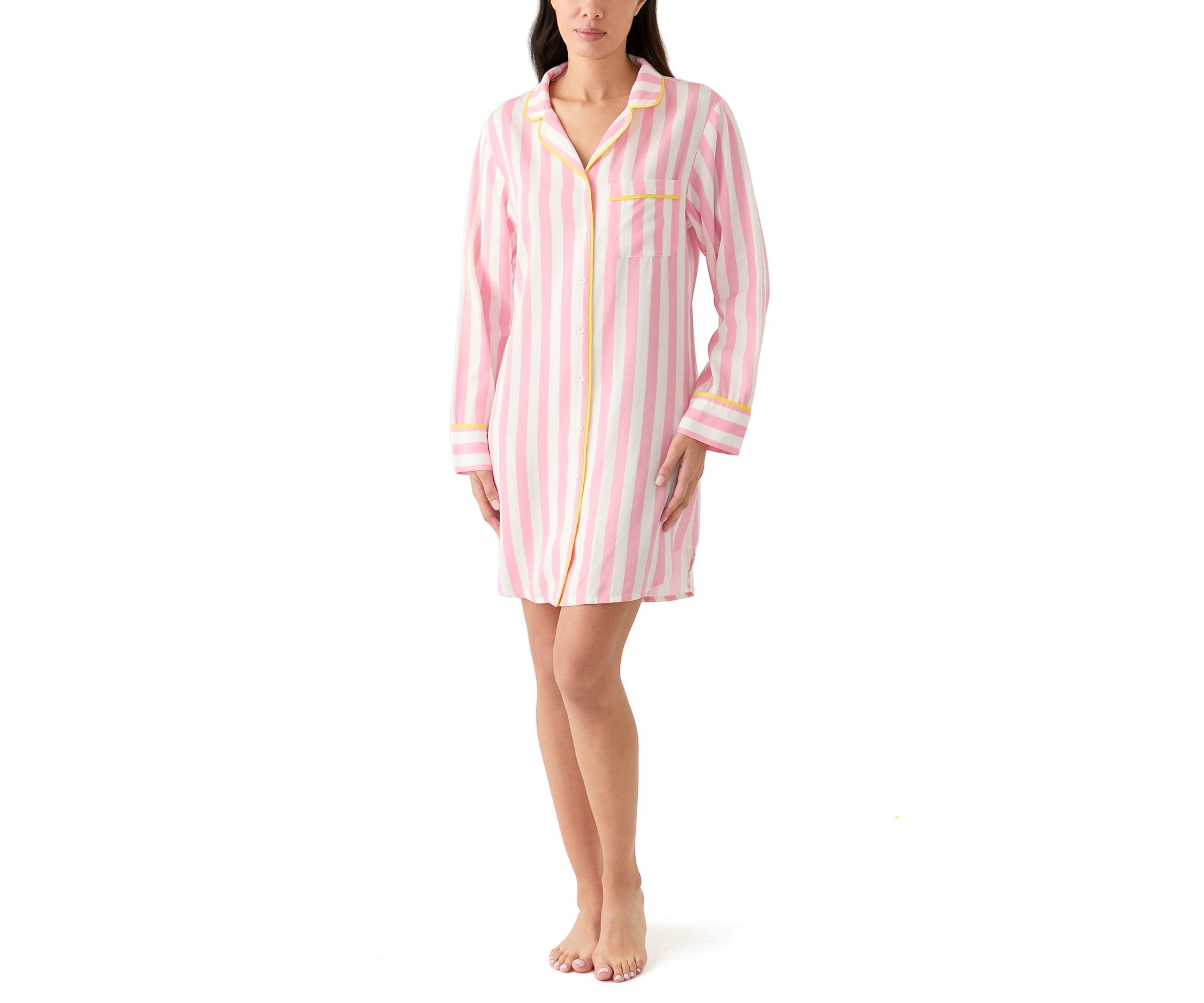Pink Retro Stripe Sleep Shirt