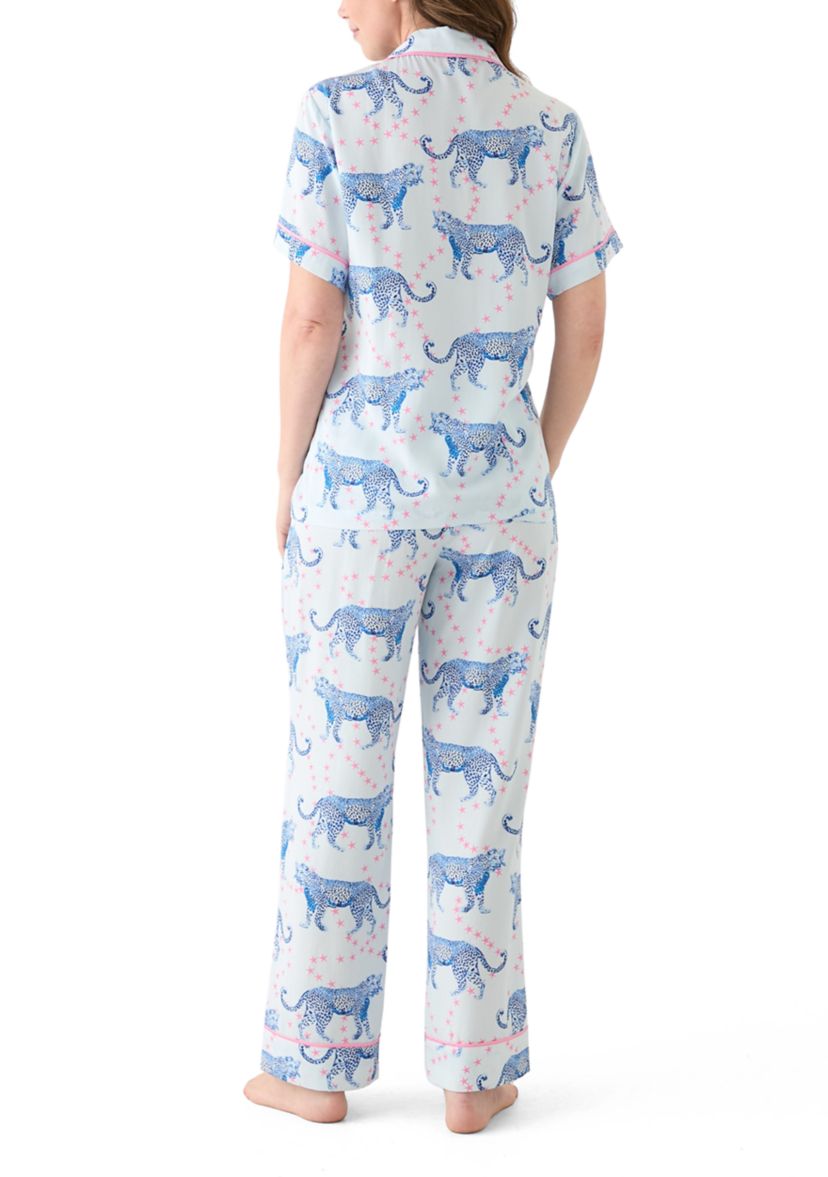 Womens Cosmic Cheetah Pajama Set