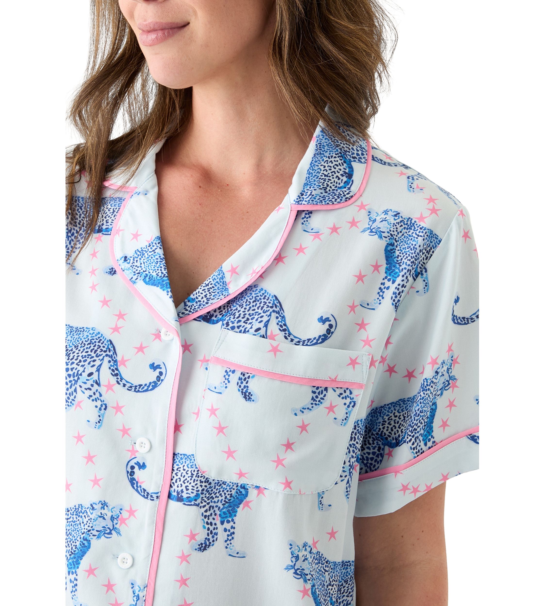 Womens Cosmic Cheetah Pajama Set