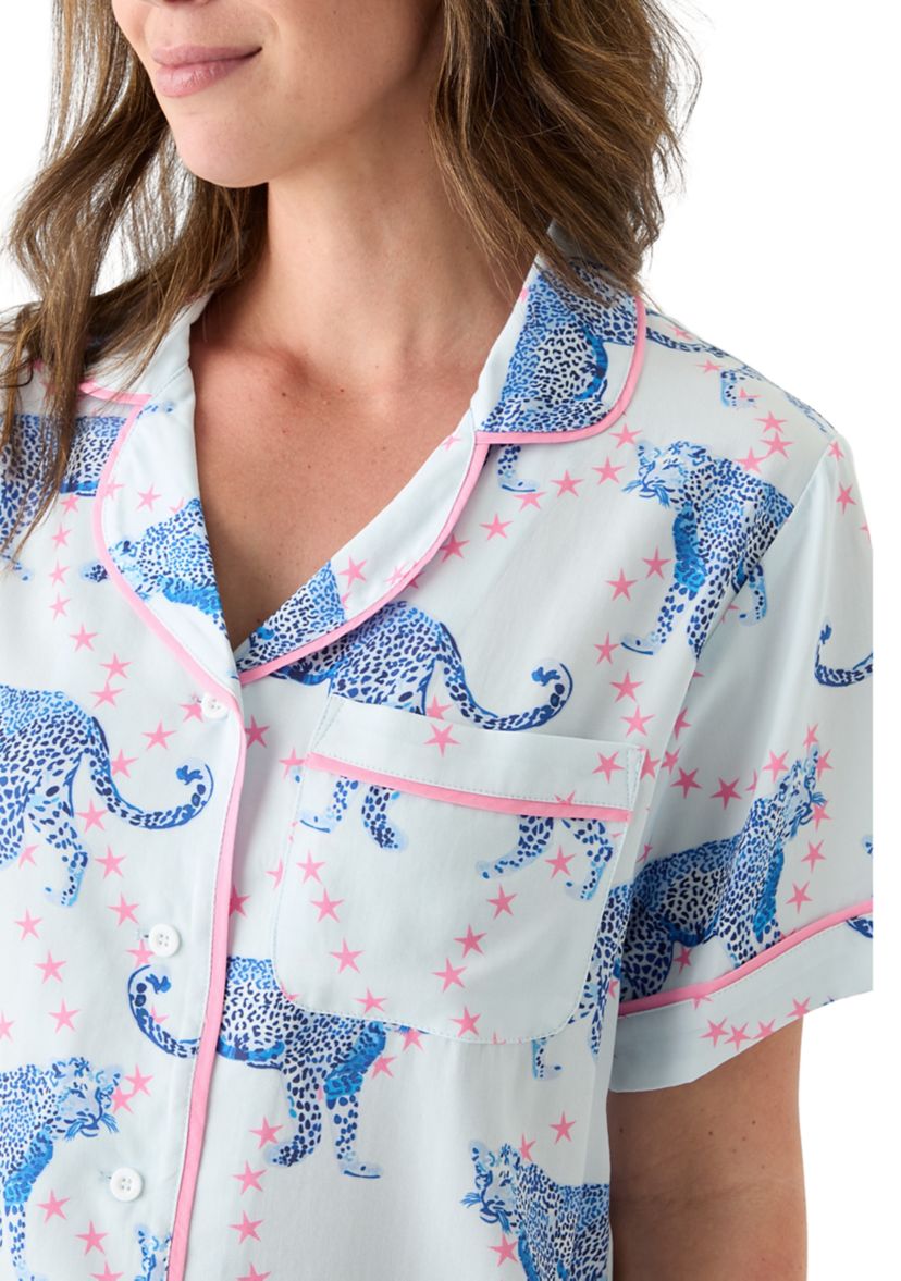 Womens Cosmic Cheetah Pajama Set