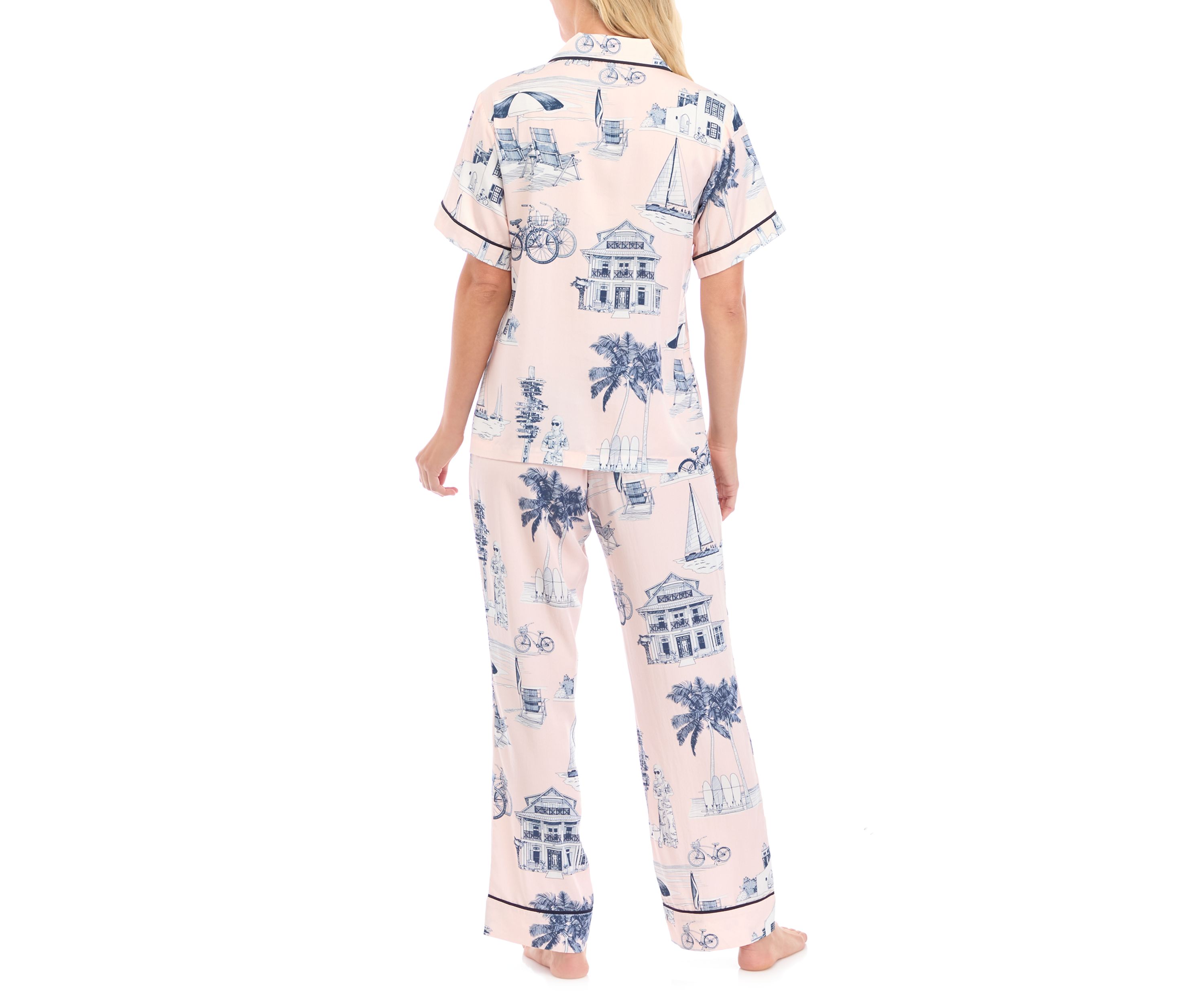 Florida Toile Short Sleeve Pajama Set 
