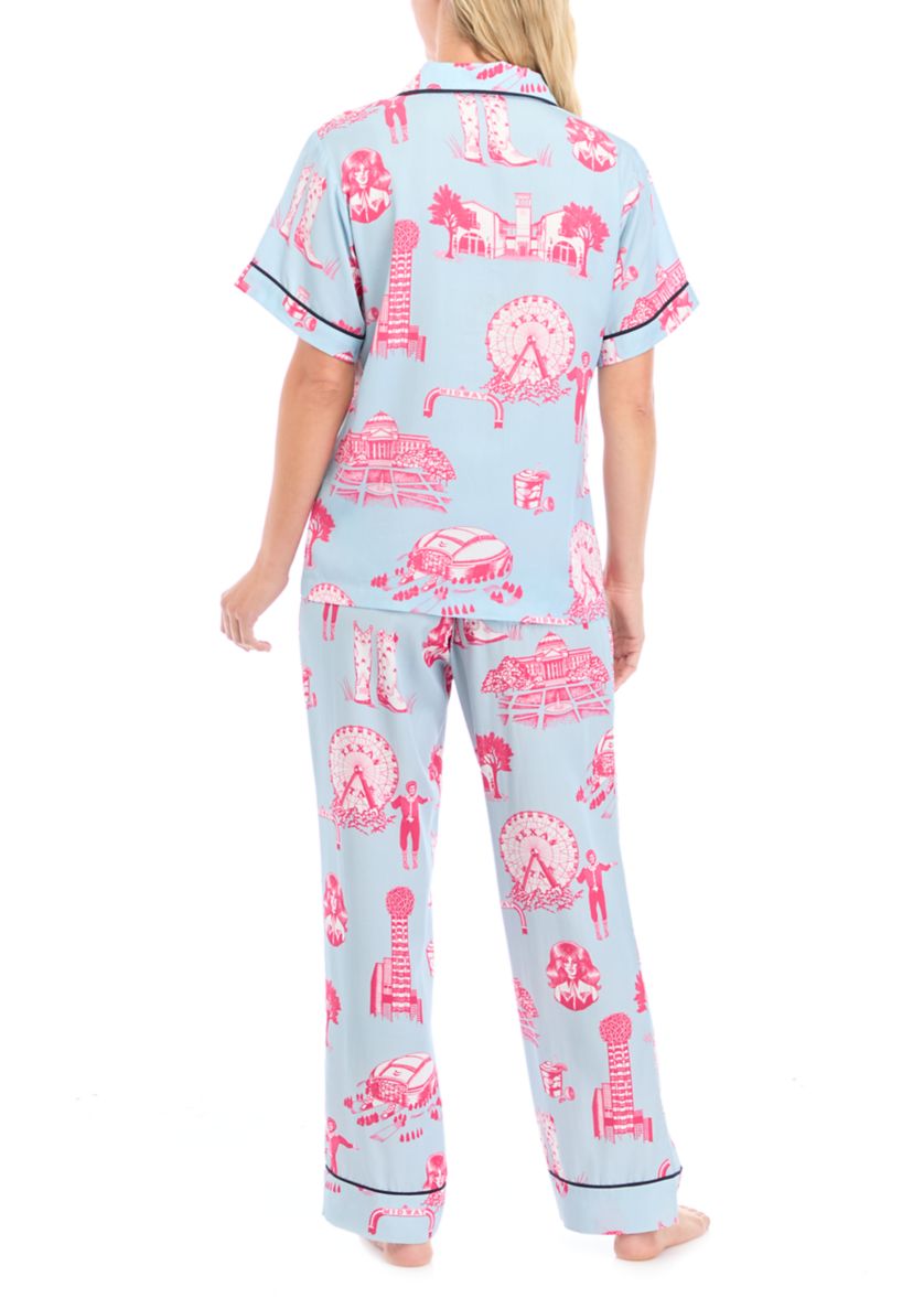 Dallas Toile Short Sleeve Pajama Set 