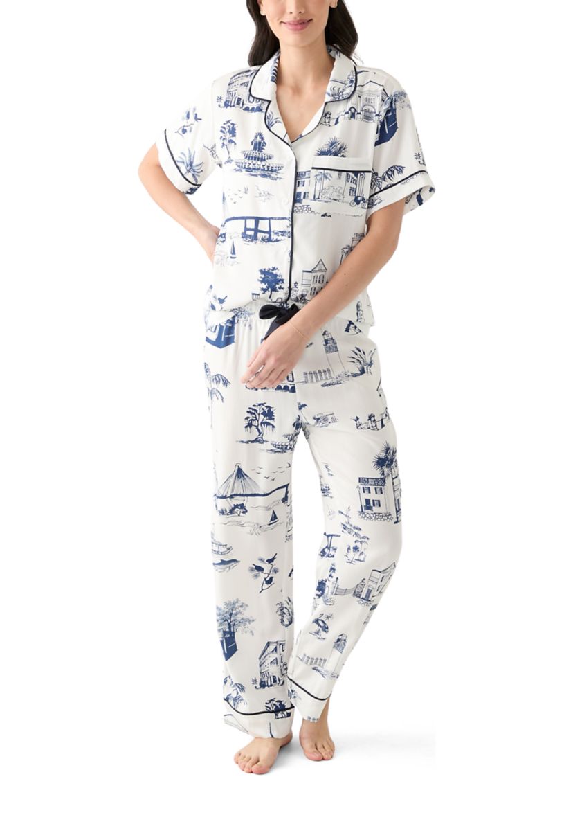 Charleston Toile Print Pajama Set