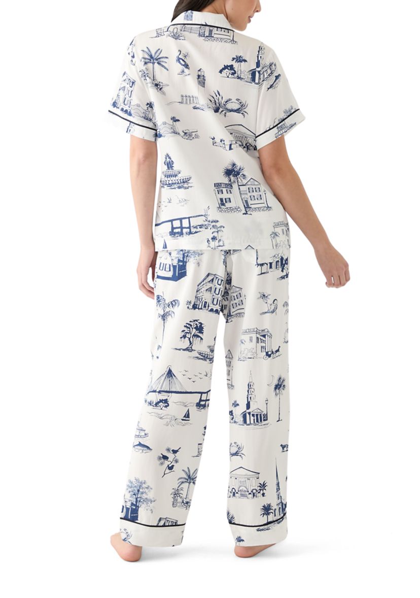 Charleston Toile Print Pajama Set