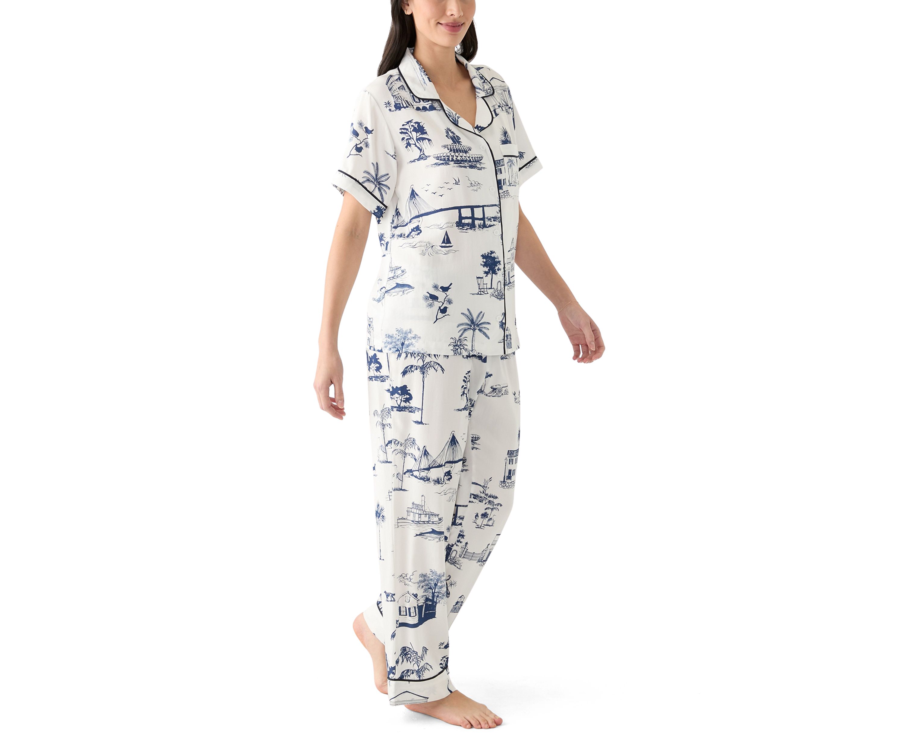 Charleston Toile Print Pajama Set