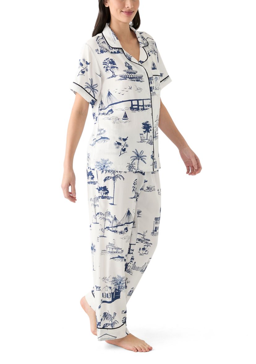 Charleston Toile Print Pajama Set