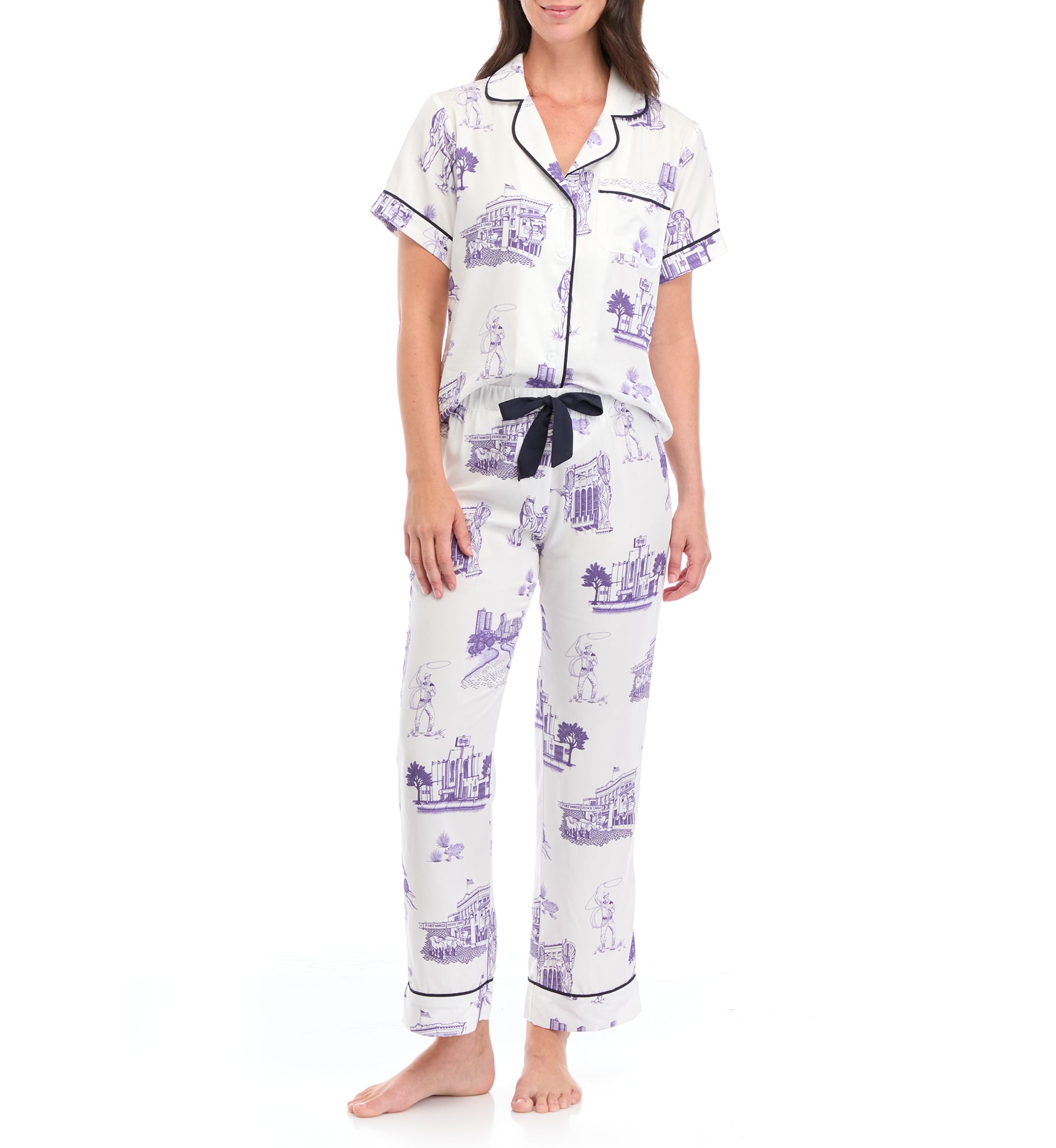 Fort Worth Toile 2 Piece Pajama Set 