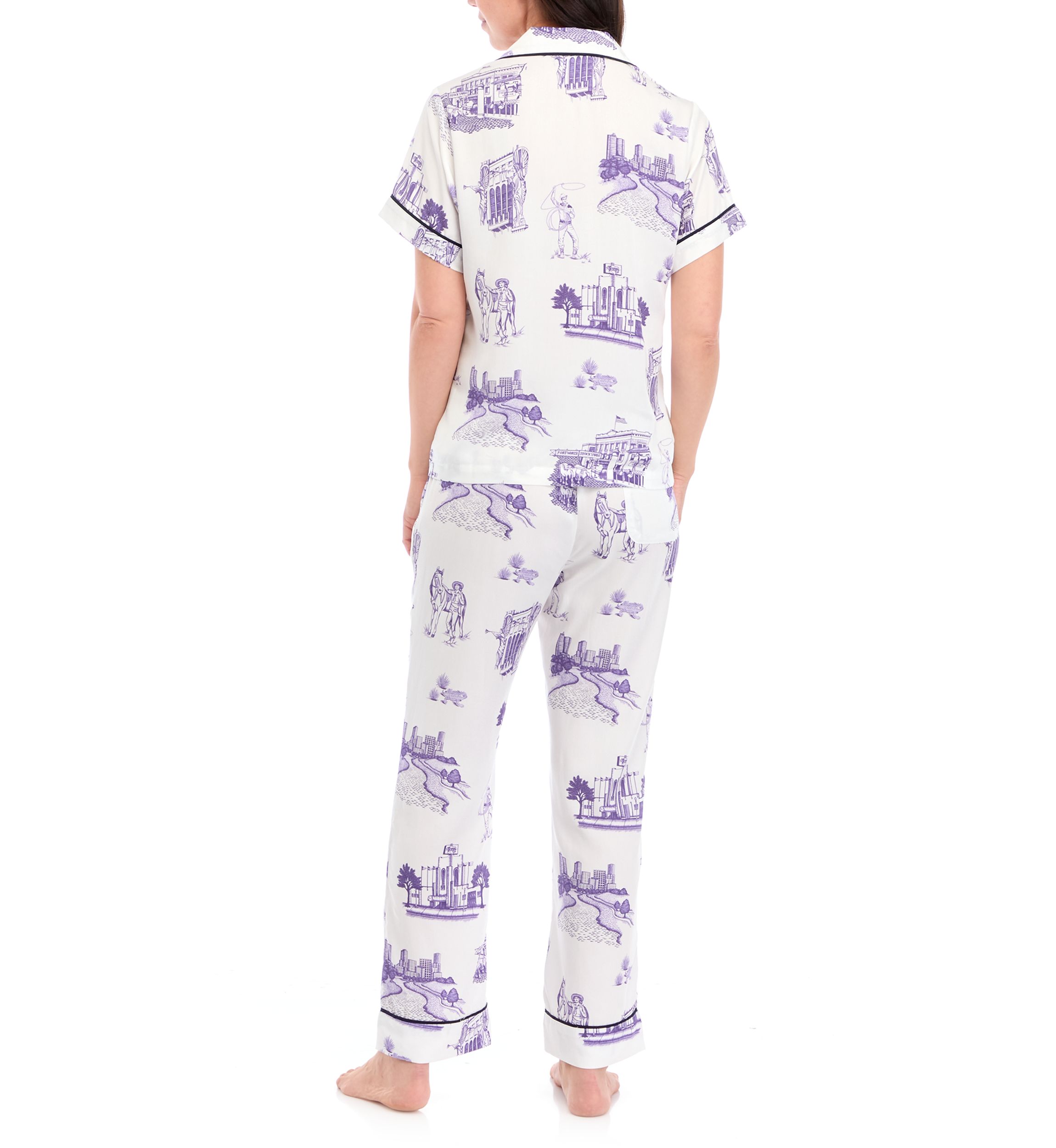 Fort Worth Toile 2 Piece Pajama Set 