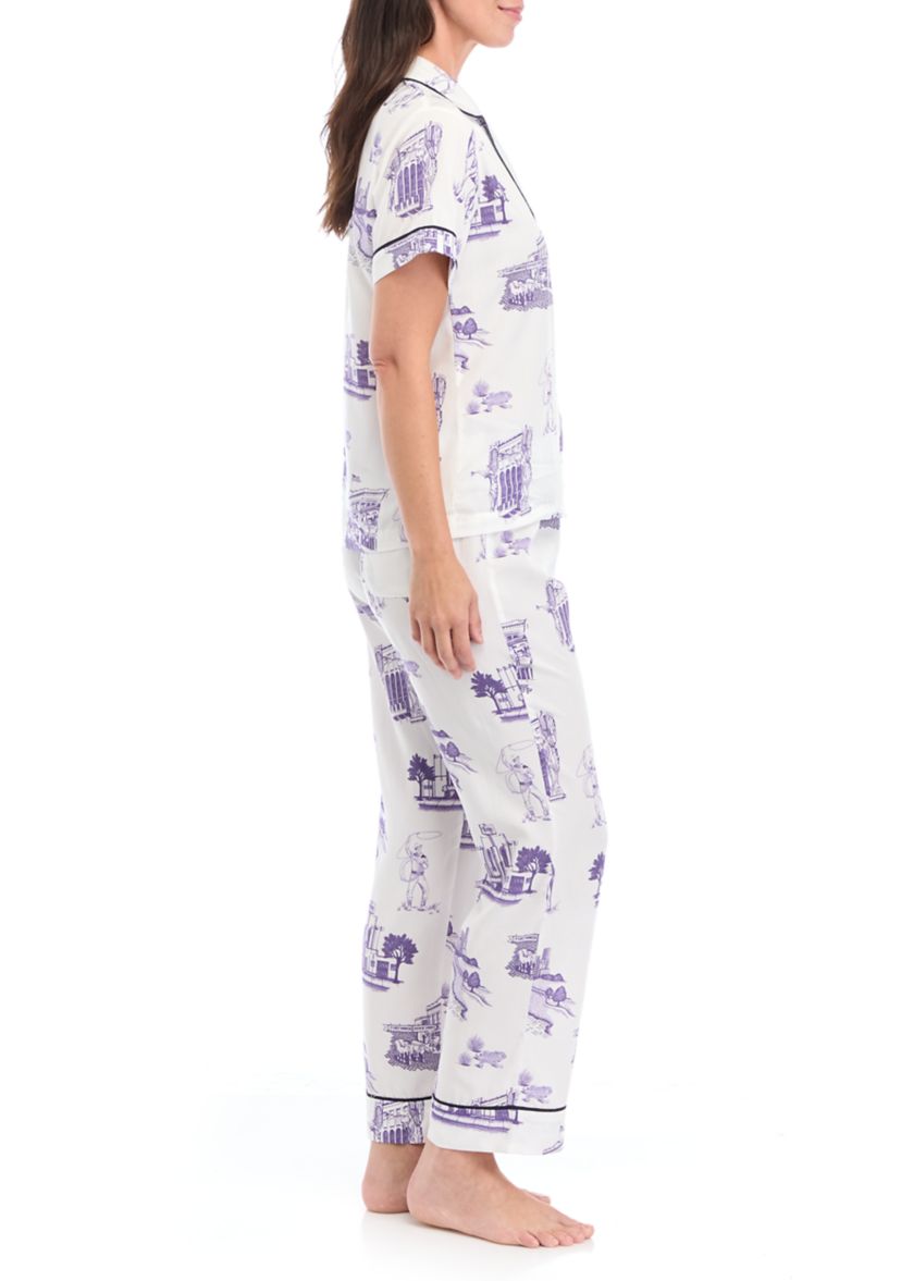 Fort Worth Toile 2 Piece Pajama Set 