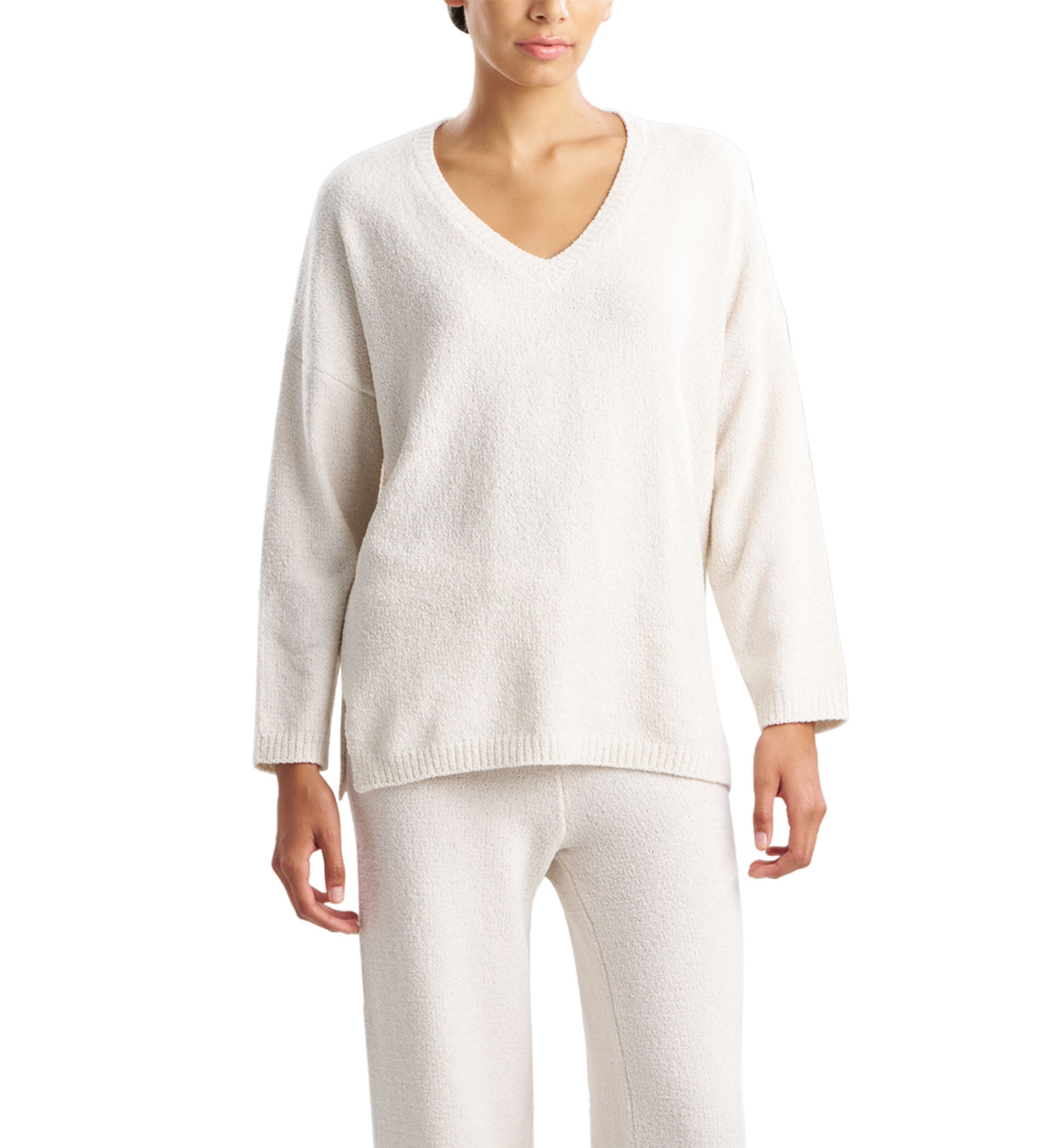 Womens Aura Heather V Neck Top