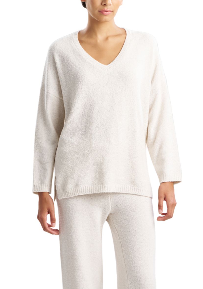 Womens Aura Heather V Neck Top