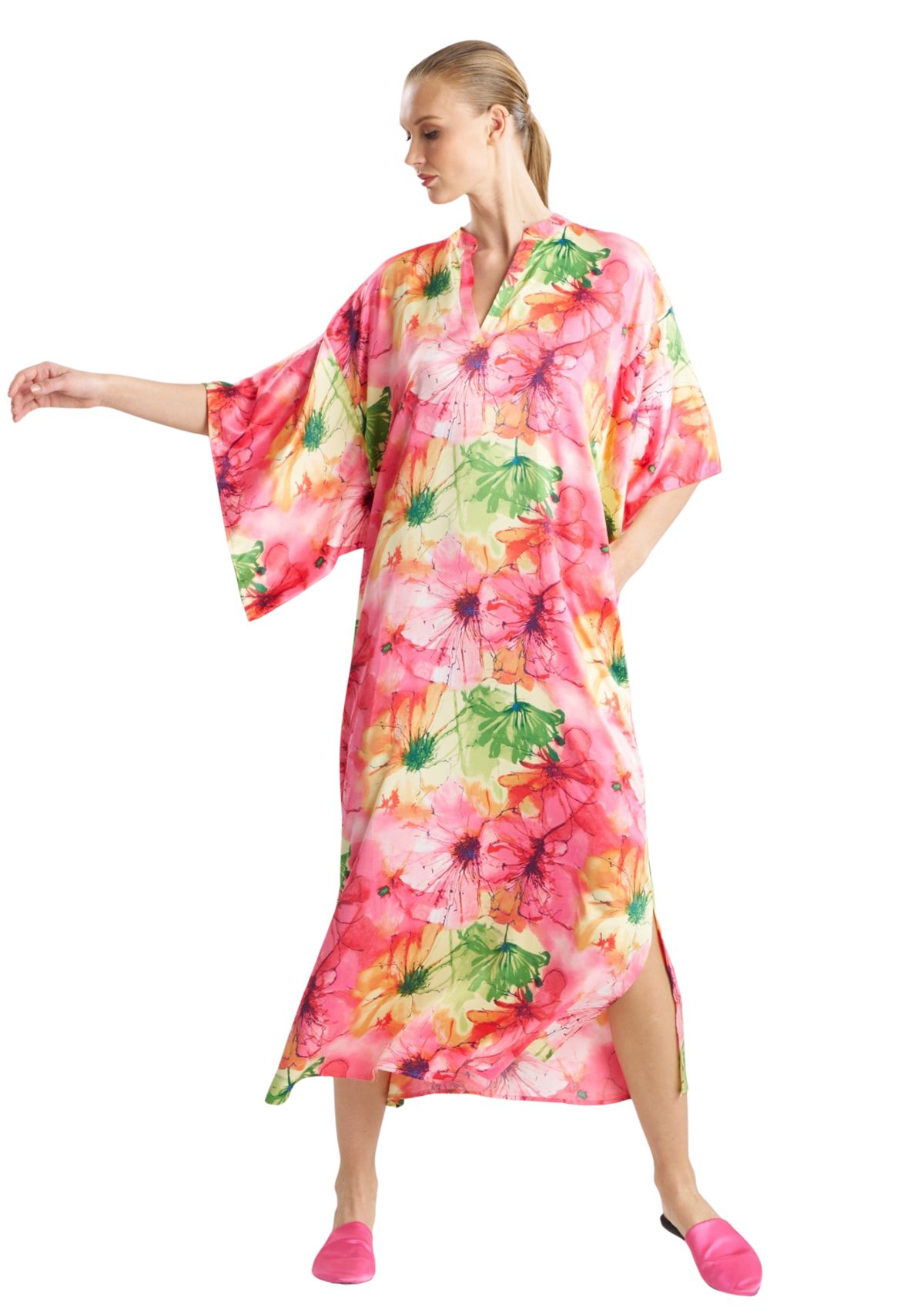 Womens Radiance Satin Caftan