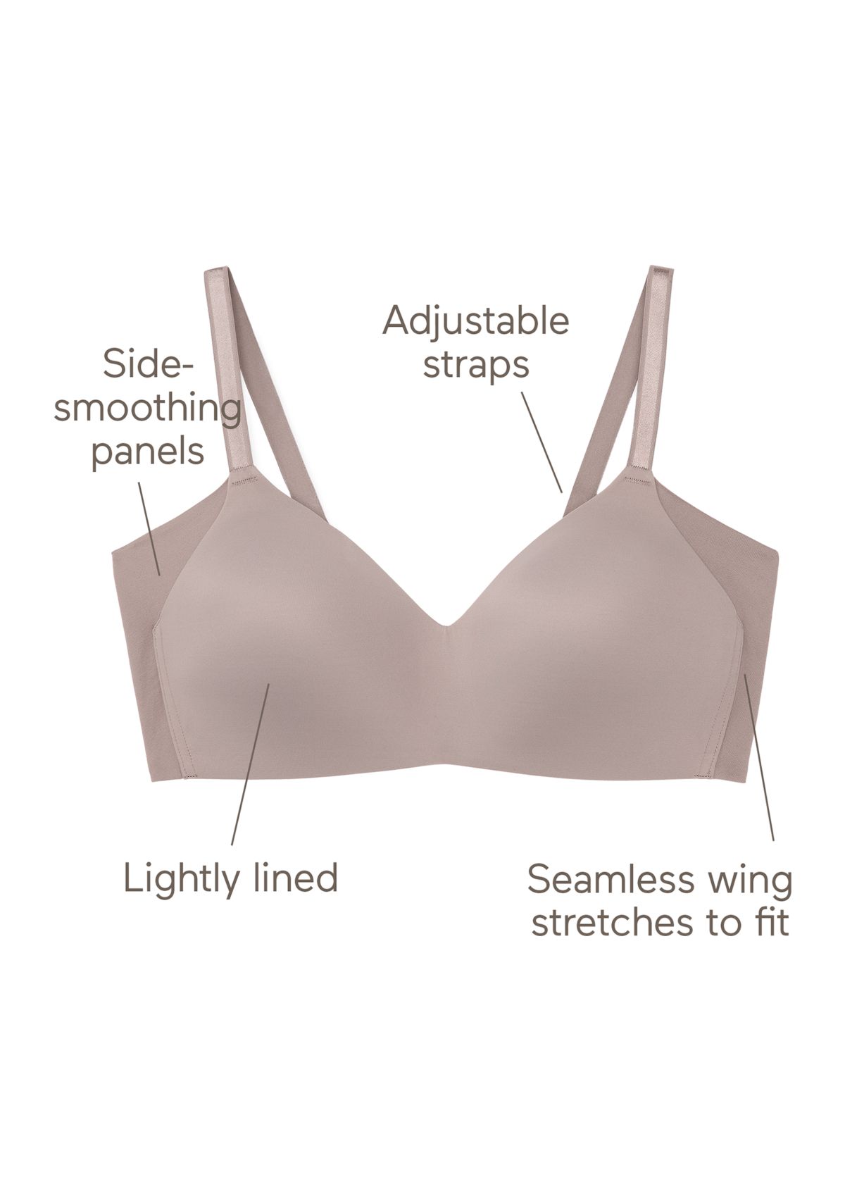 No Side Effects® Underarm-Smoothing Wireless Bra RM3061A