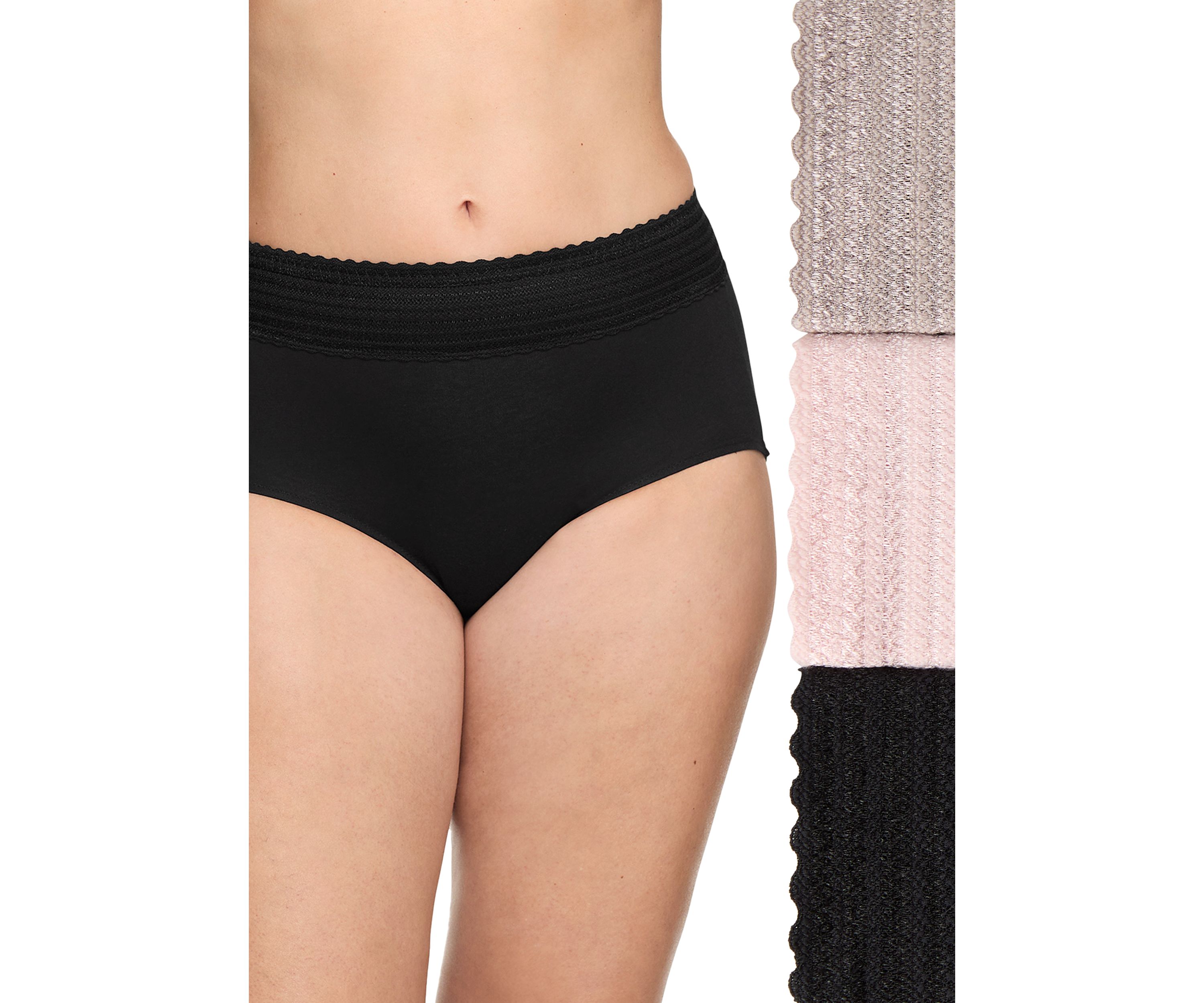 No Pinching, No Problems® Cotton Lace Briefs - 3 Pack