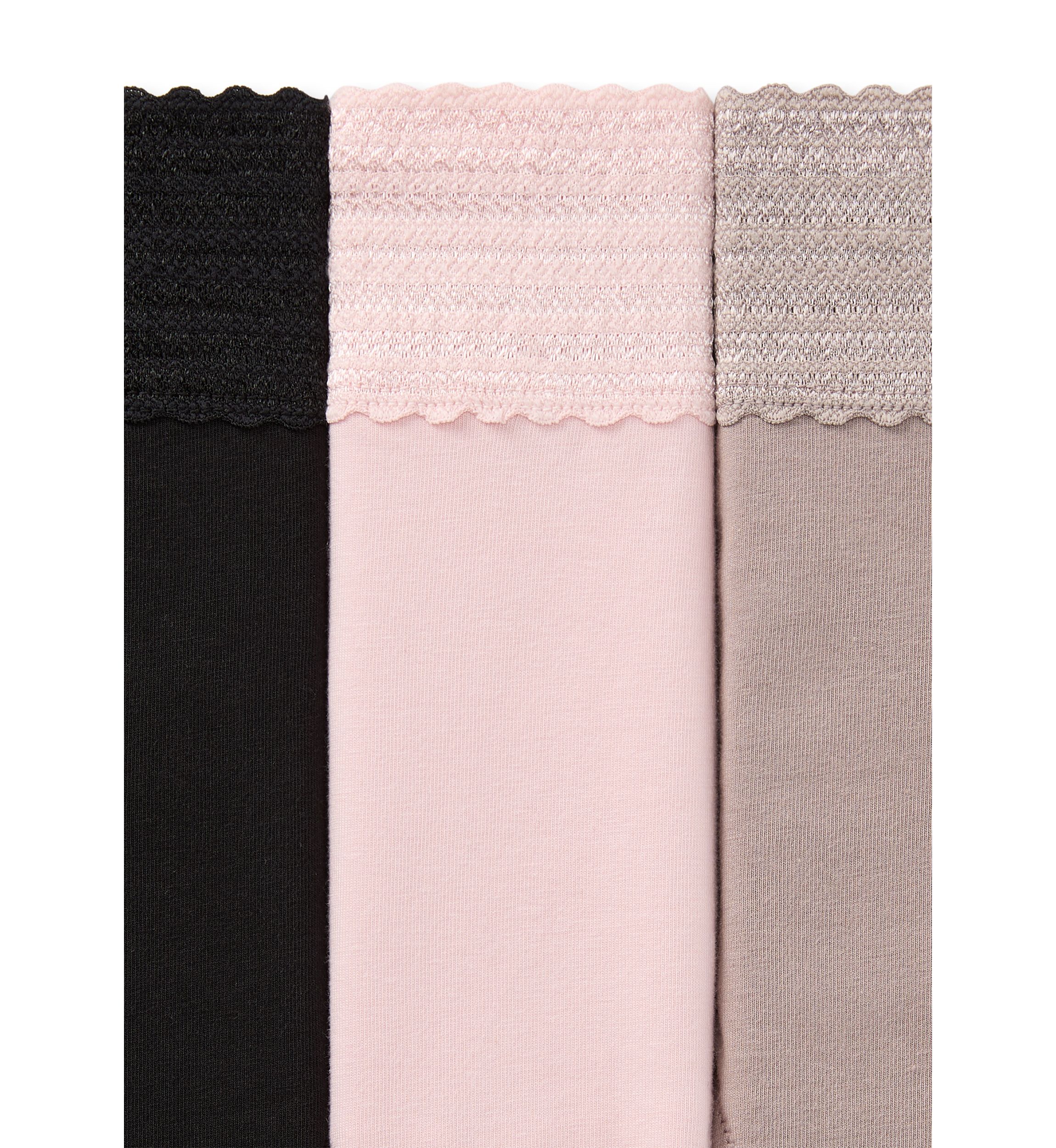 No Pinching, No Problems® Cotton Lace Briefs - 3 Pack
