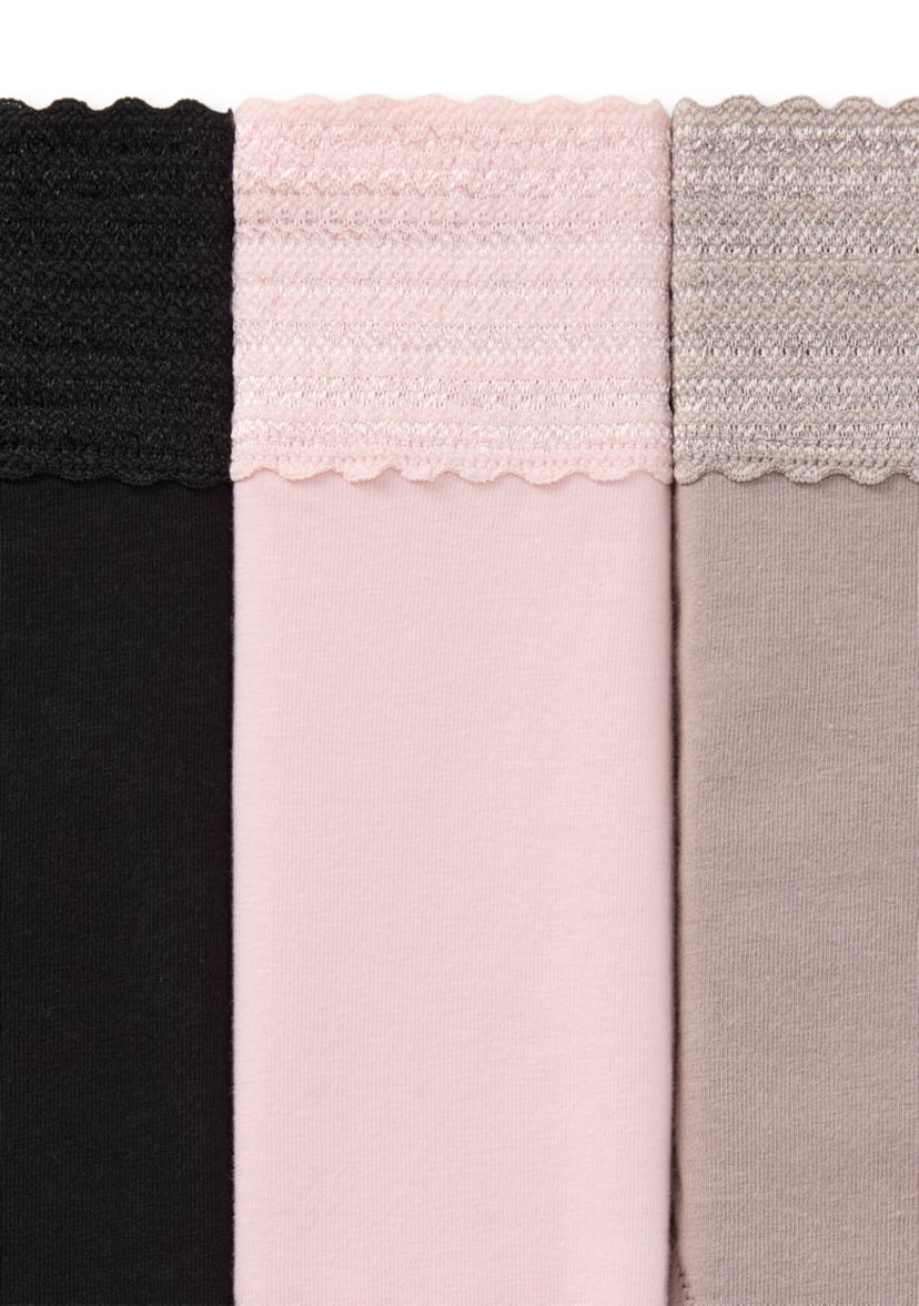 No Pinching, No Problems® Cotton Lace Briefs - 3 Pack