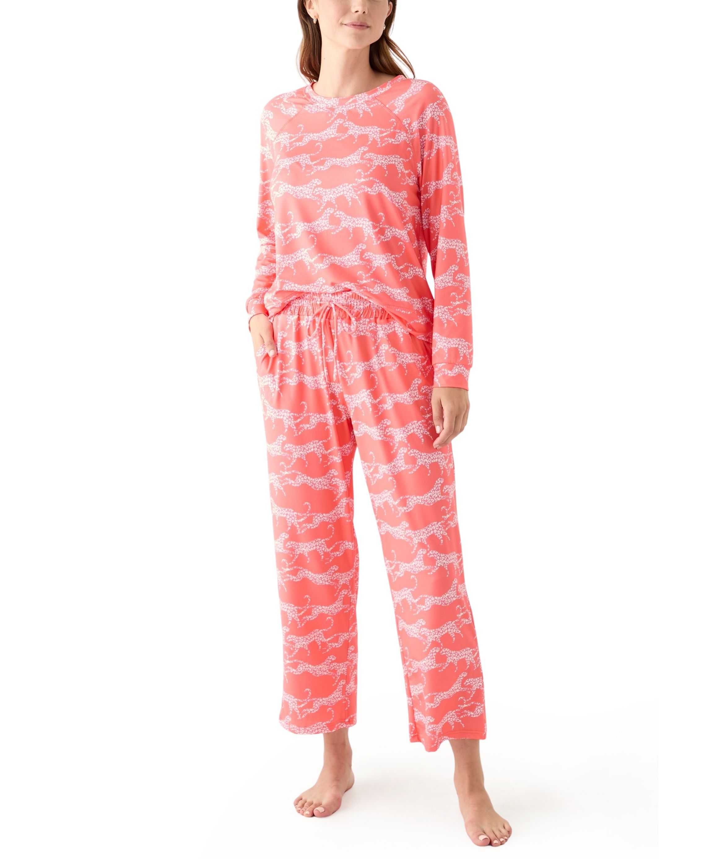 Womens Annie Long Sleeve Shirt and Pants Pajama Set
