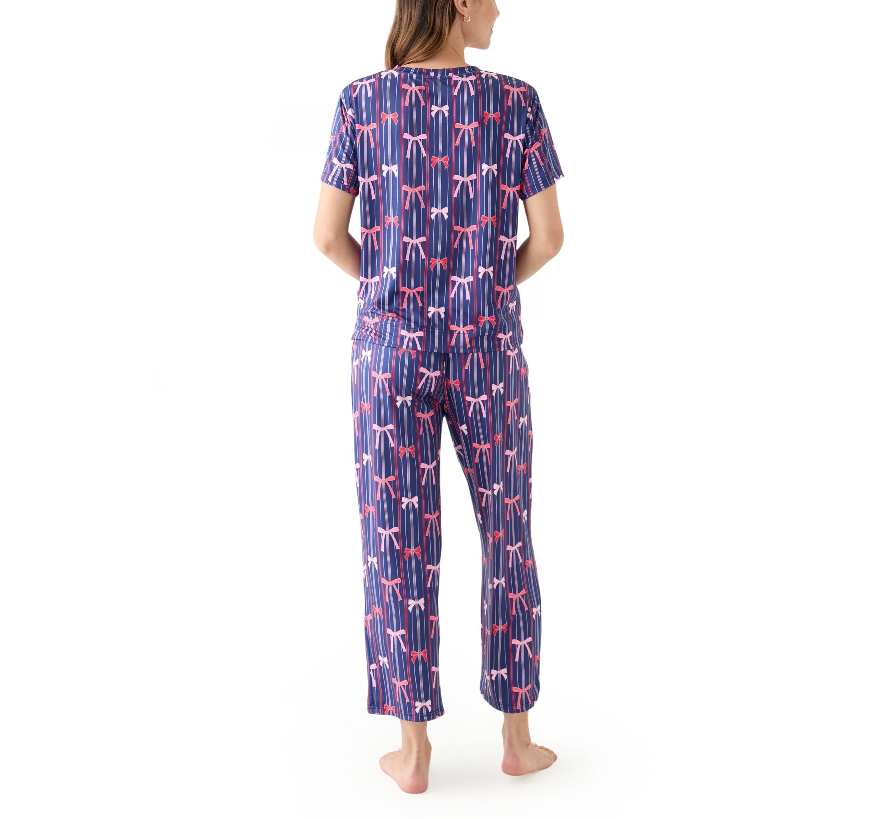 Womens Alli Short Sleeve Shirt and Pants Pajama Set