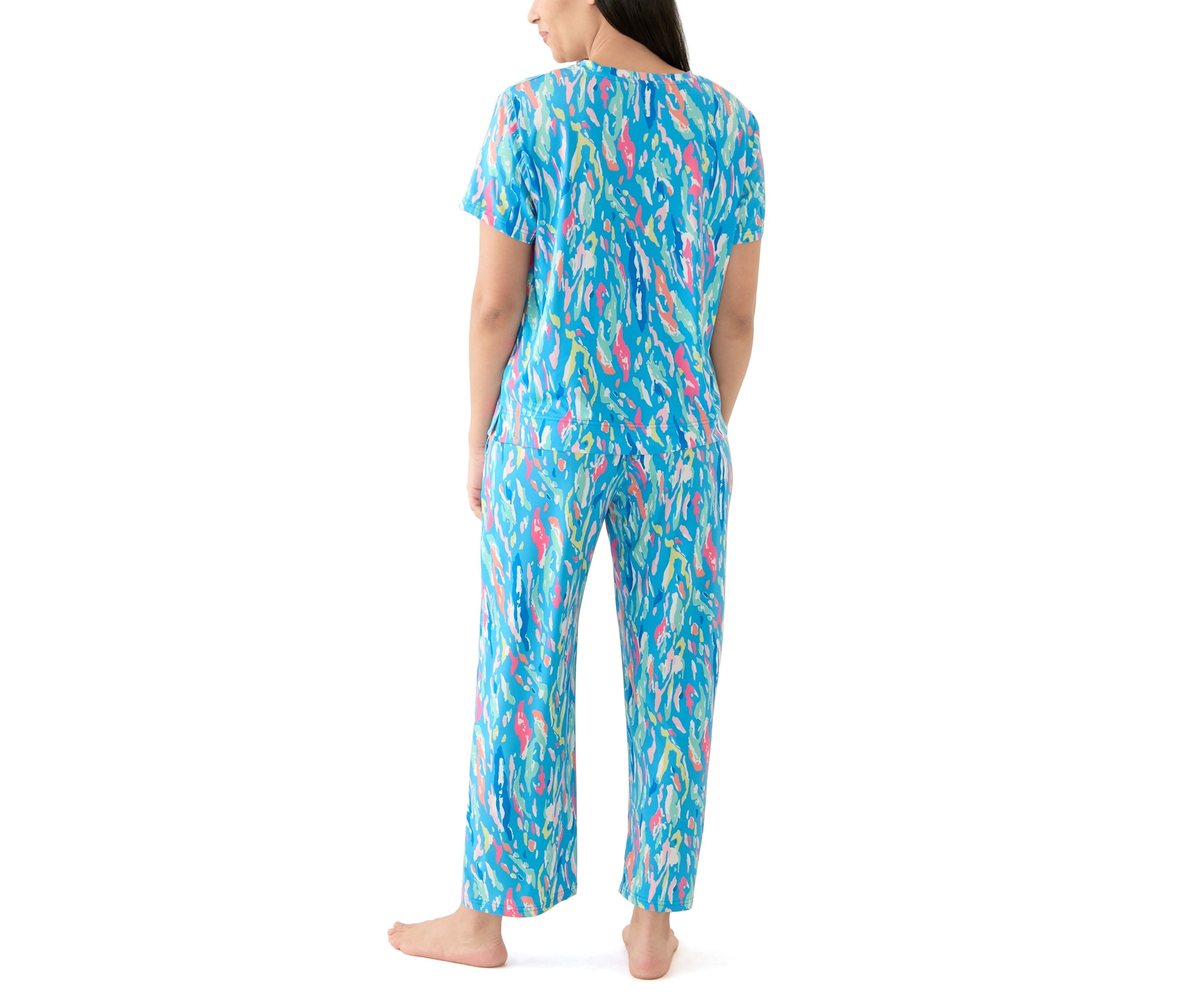 Alli Short Sleeve Shirt and Long Pants Pajama Set