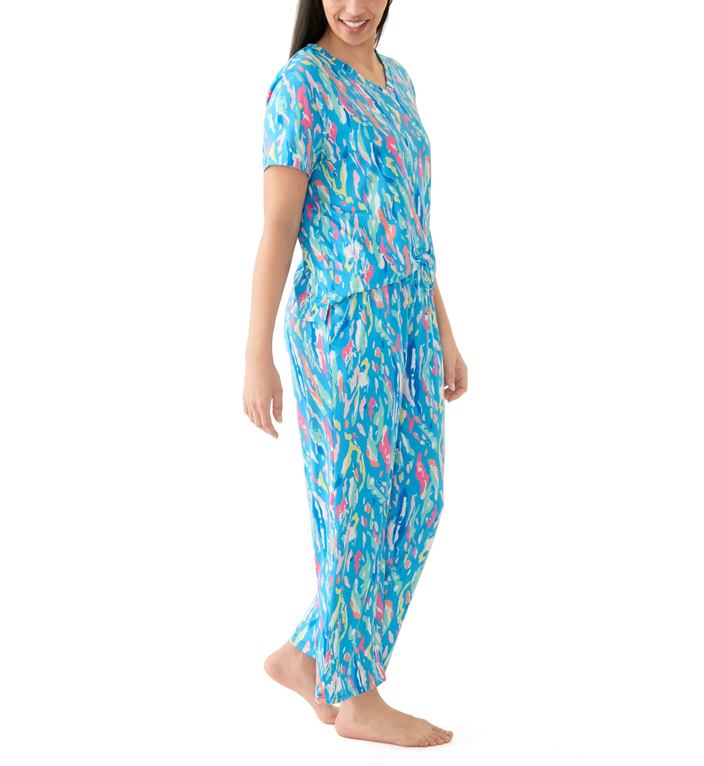 Alli Short Sleeve Shirt and Long Pants Pajama Set
