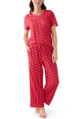 Mary Square Women's Alli Pajama Set, Red, Small