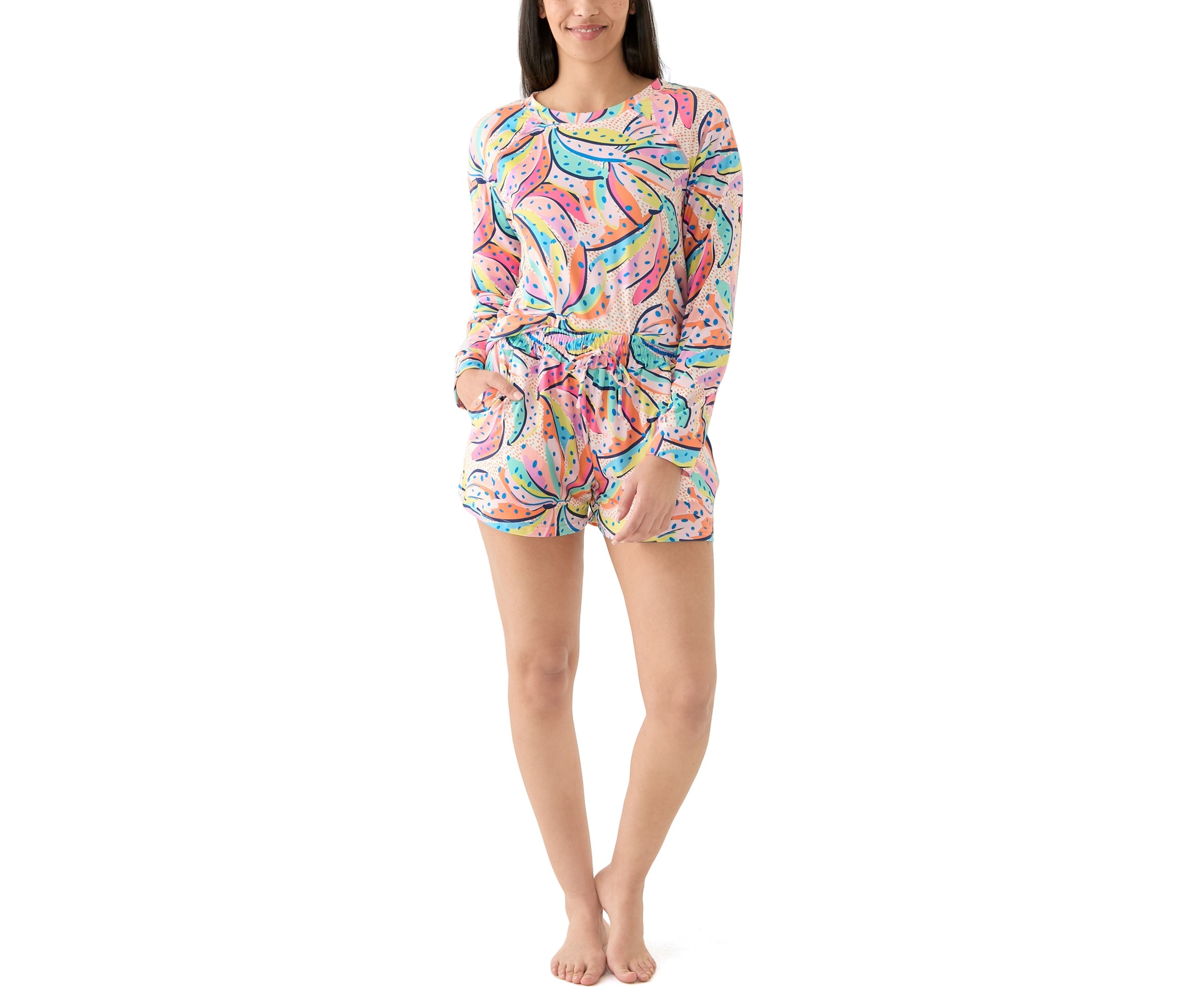 Annie Long Sleeve Short Pajama Set