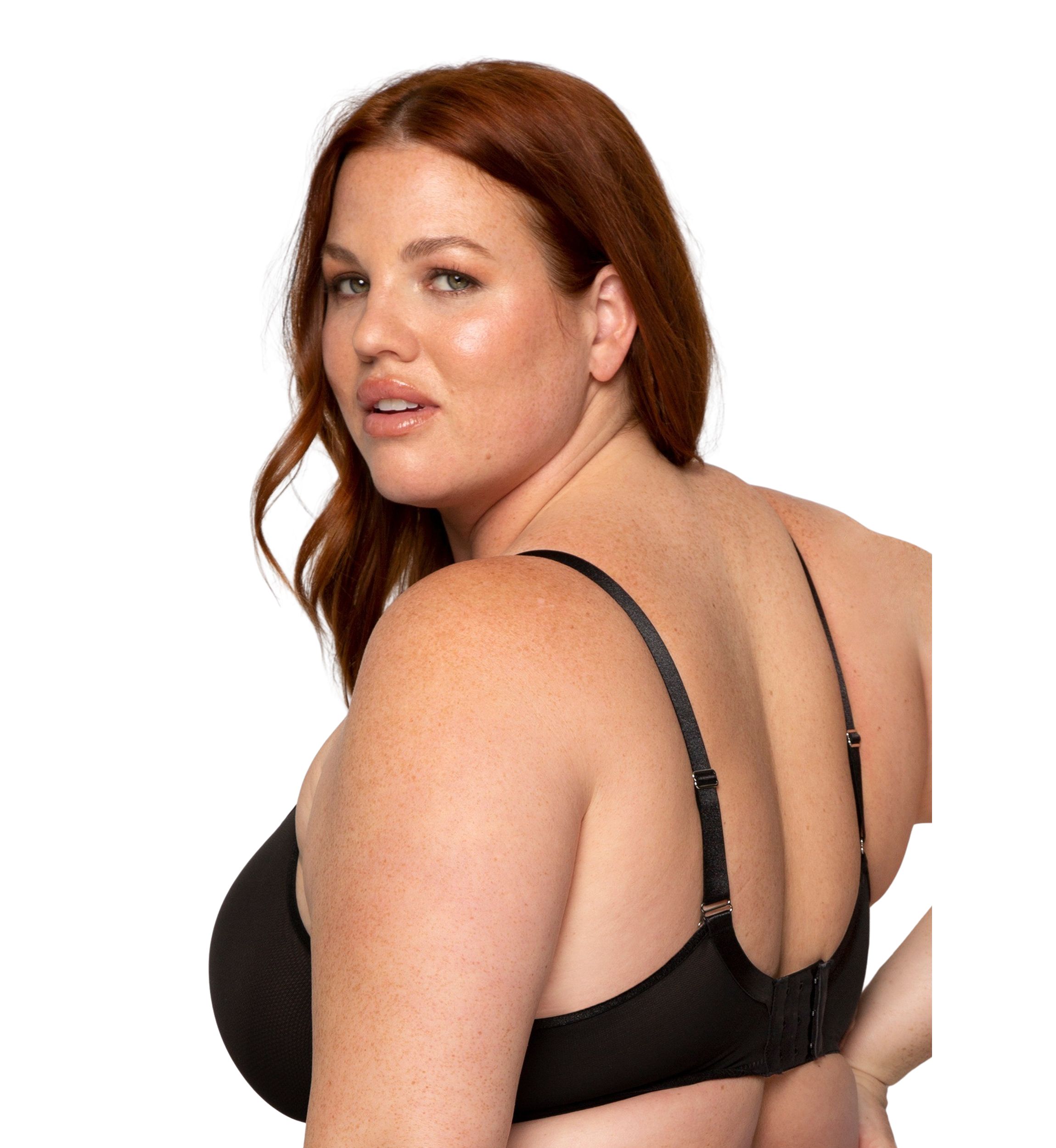 Plus Size Sheer Mesh Full Coverage Unlined Underwire Bra