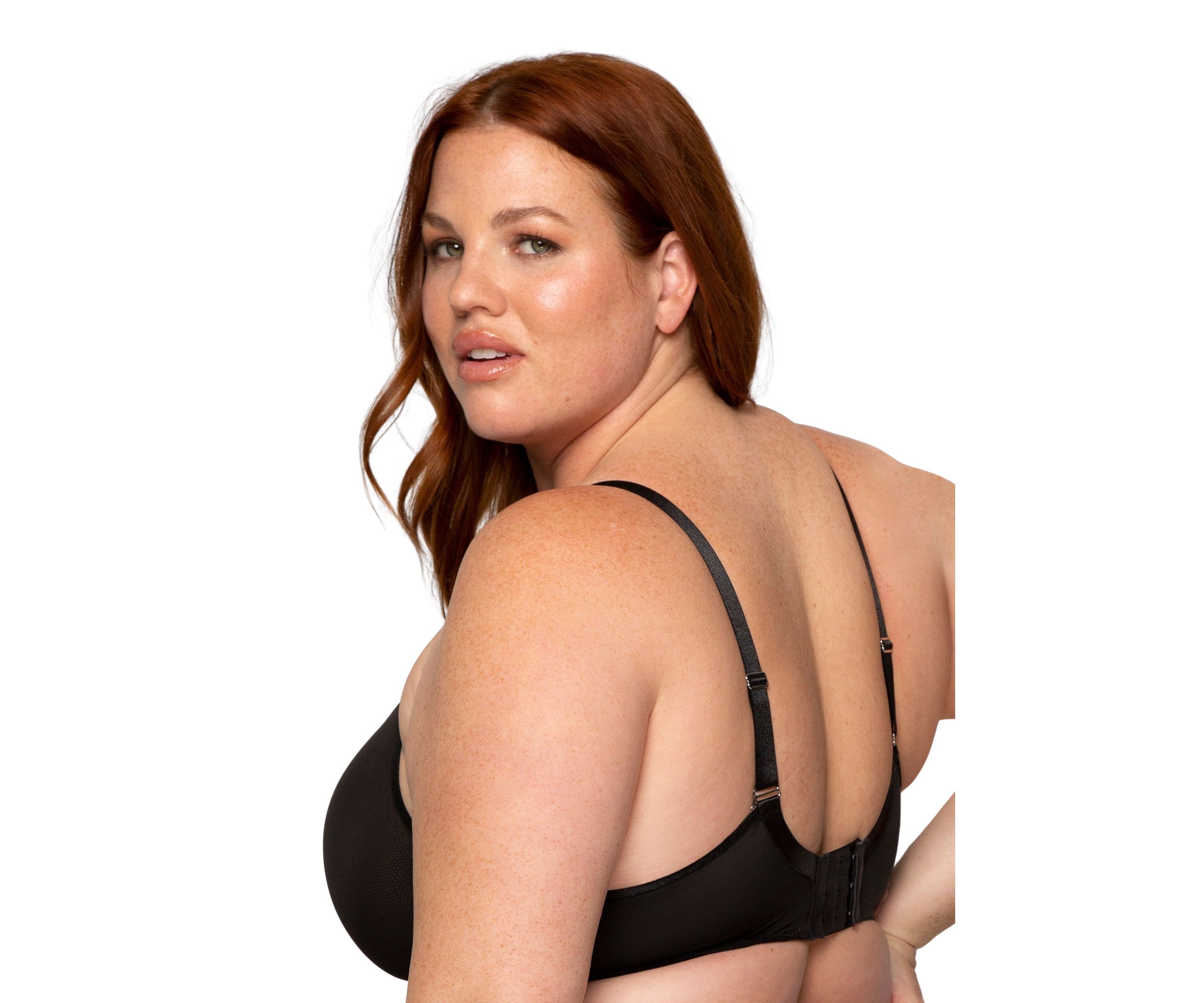 Plus Size Sheer Mesh Full Coverage Unlined Underwire Bra