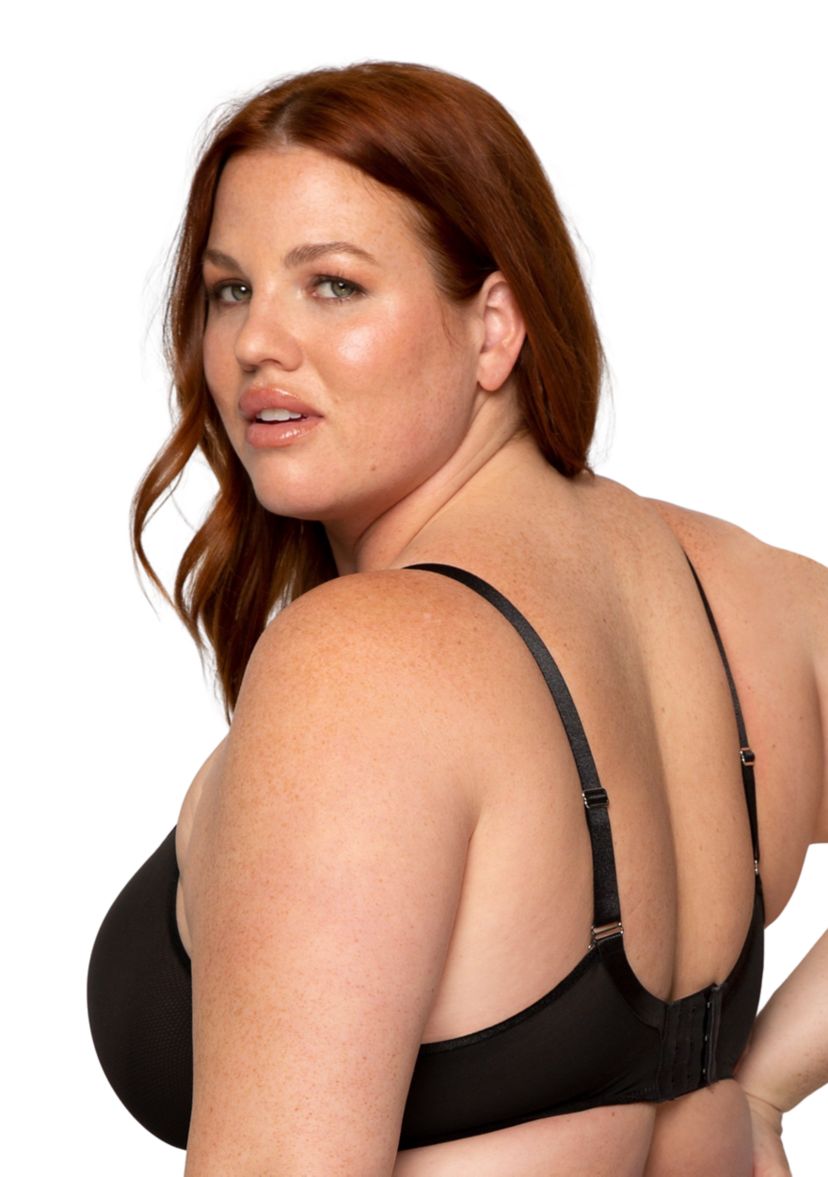 Plus Size Sheer Mesh Full Coverage Unlined Underwire Bra
