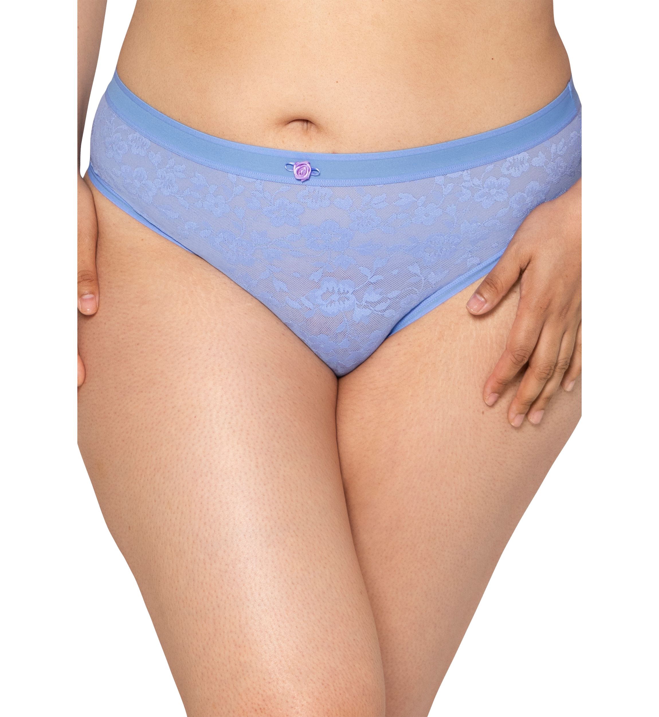 No Show Lace High Cut Brief Panty