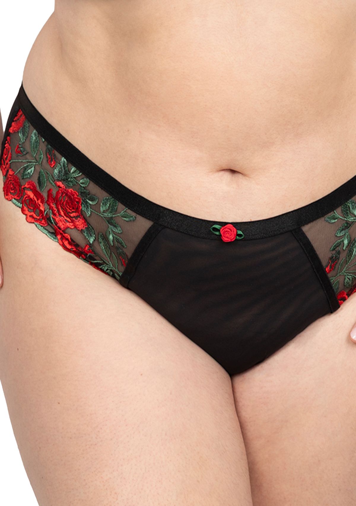 Lush Embroidery Strappy Back Brief