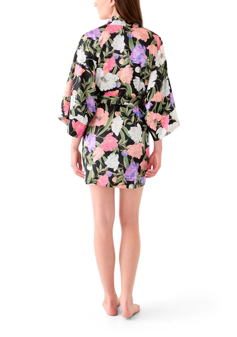 Womens Harriet Satin Wrapper Robe