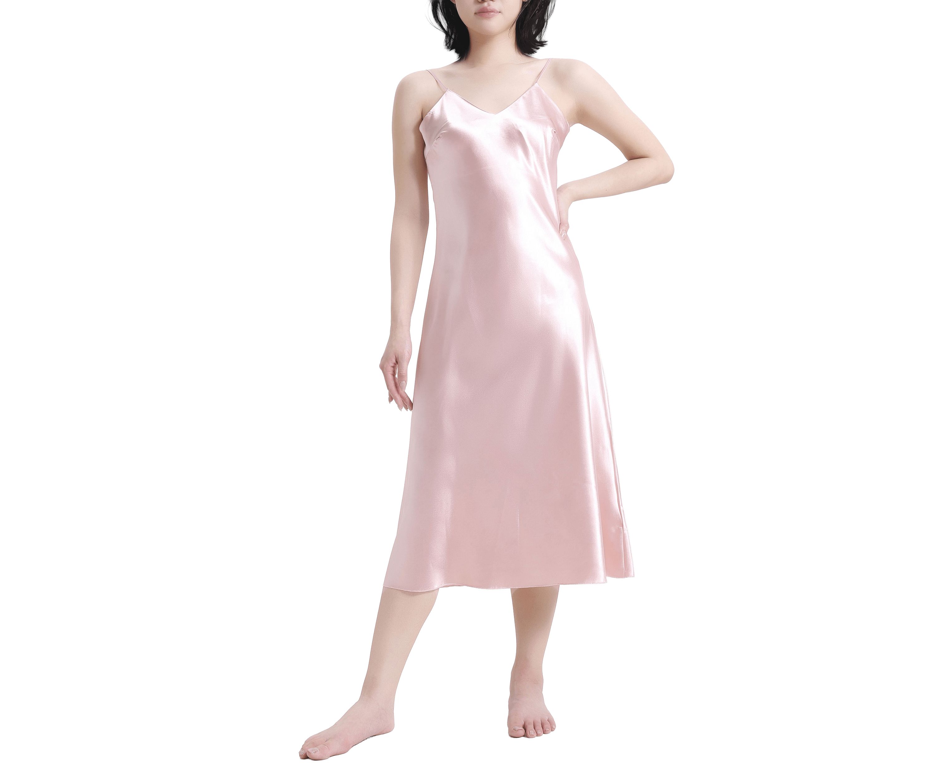 Lustrous Silky Shiny Satin Slip Dress