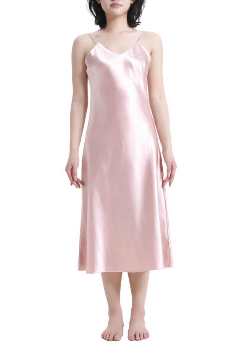 Lustrous Silky Shiny Satin Slip Dress